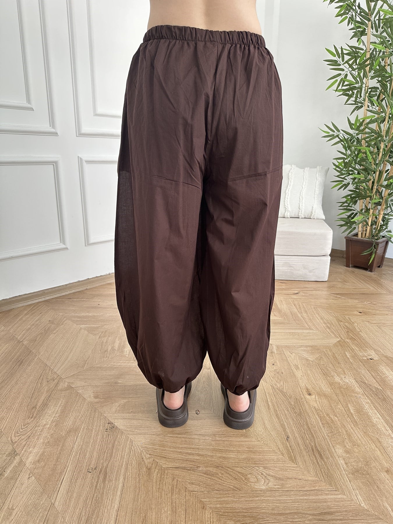 Relax Fit Astarlı İnce Pantolon Acı kahve
