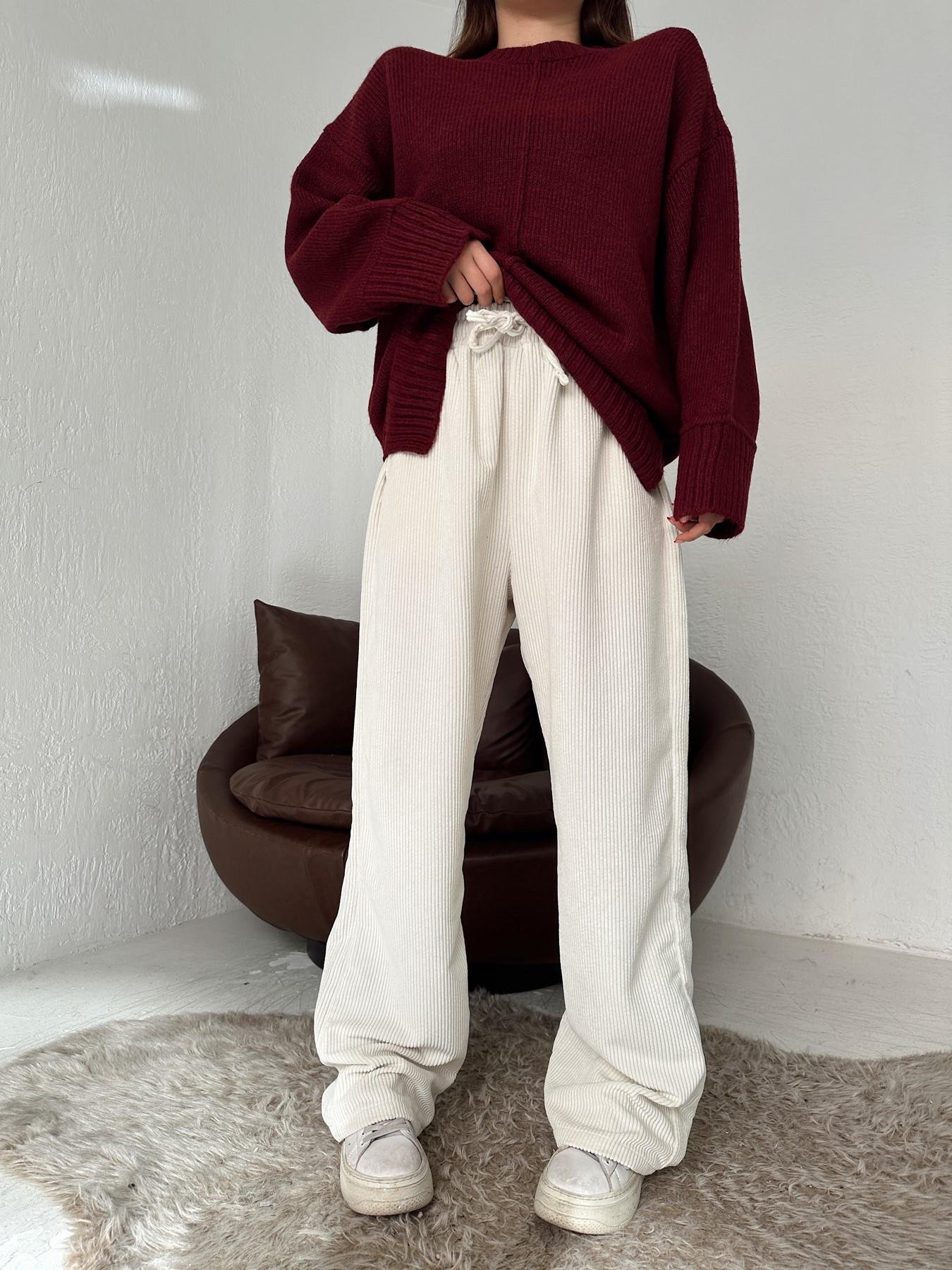 Relax Kadife Pantolon TAŞ