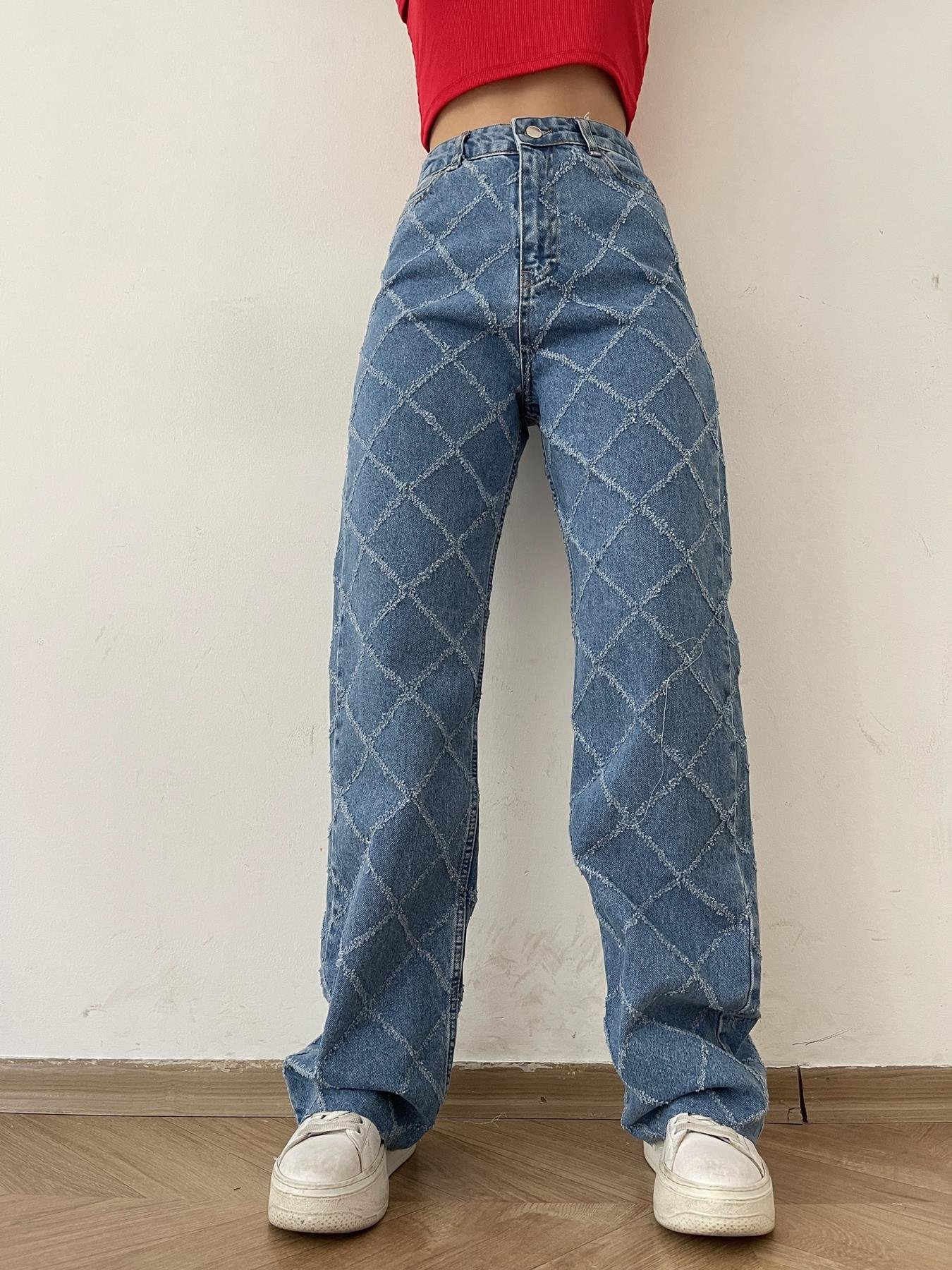 Saçaklı Jean MAVİ