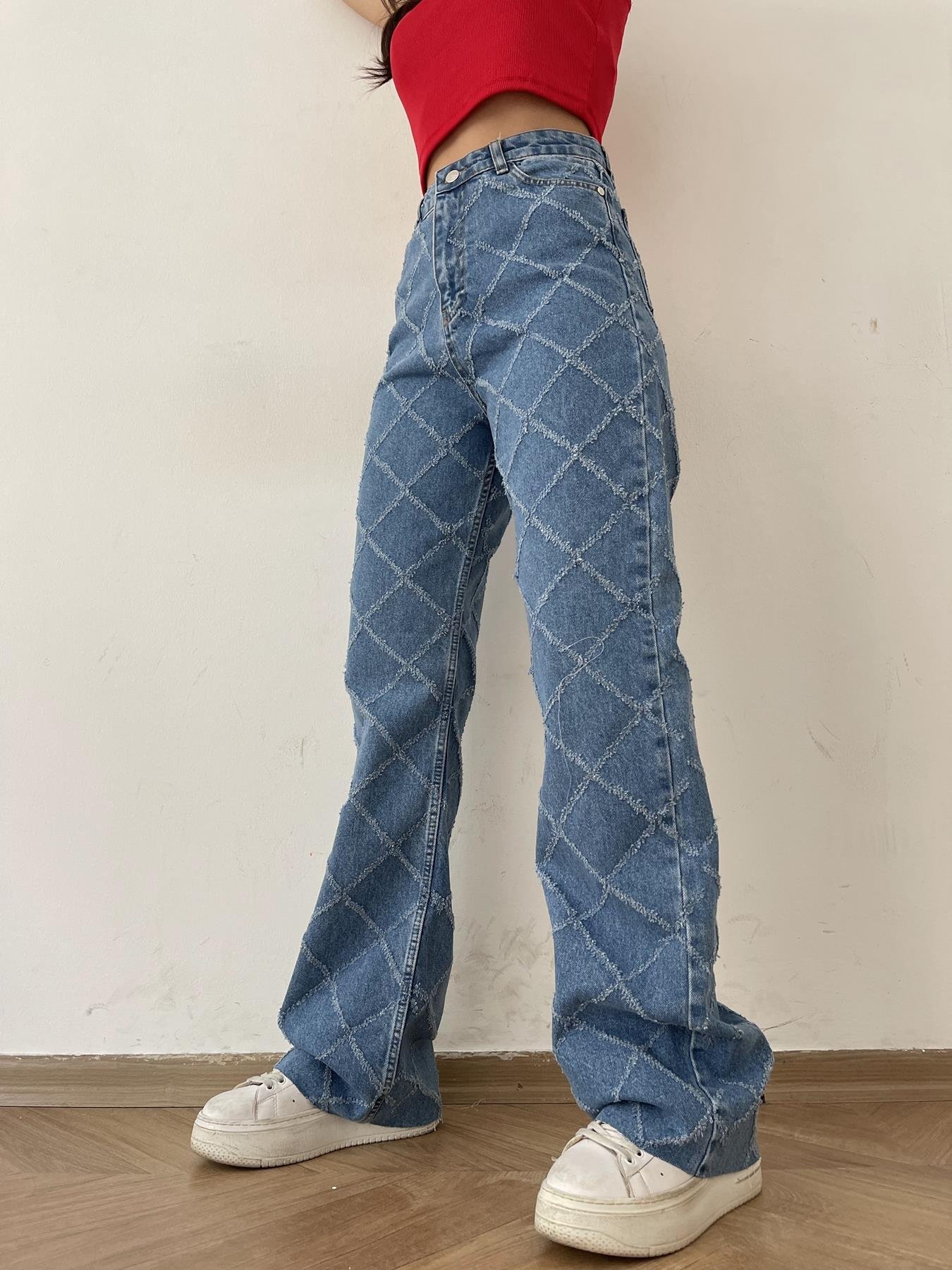 Saçaklı Jean MAVİ