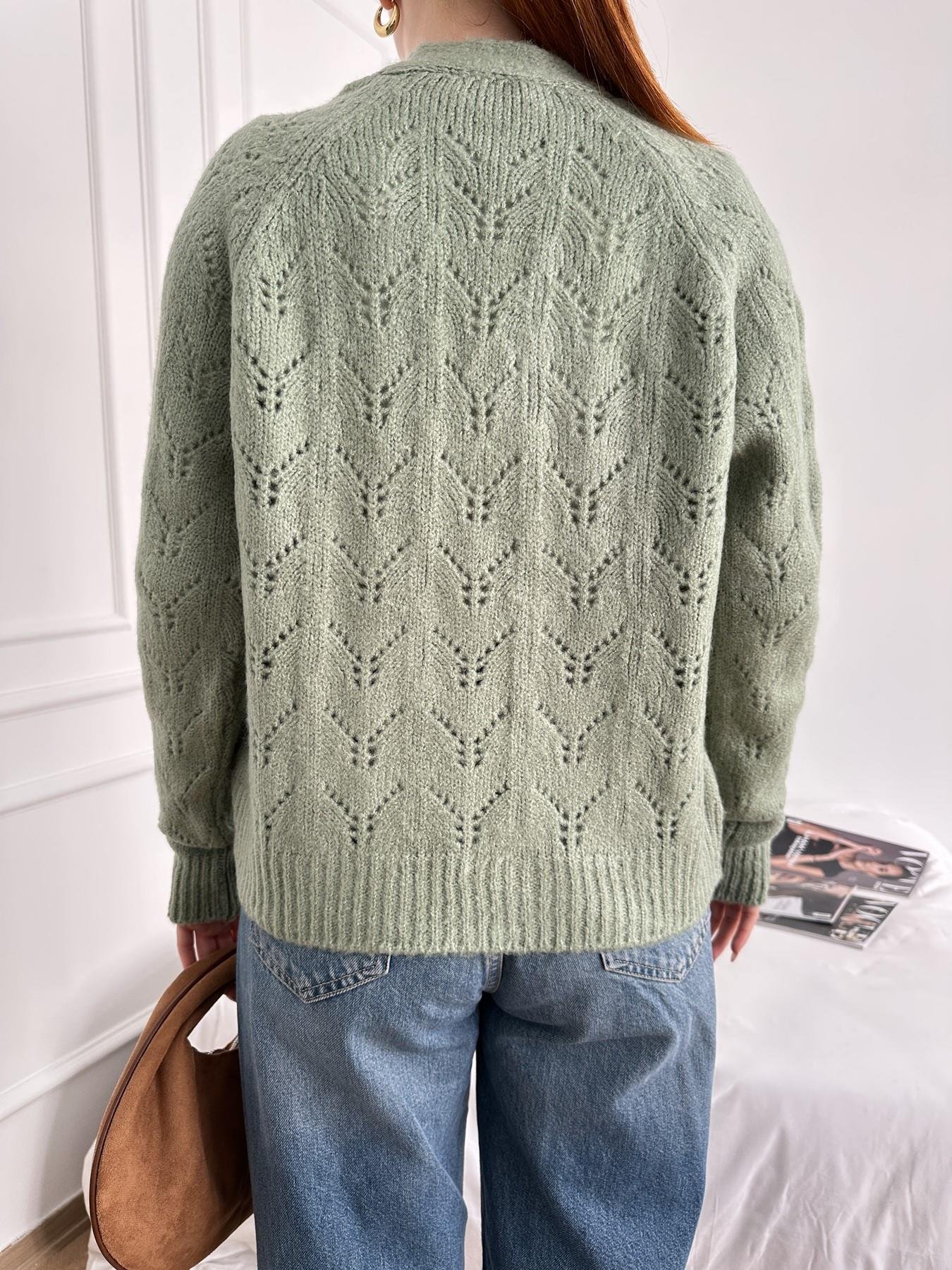 Şardonlu Hırka Mint