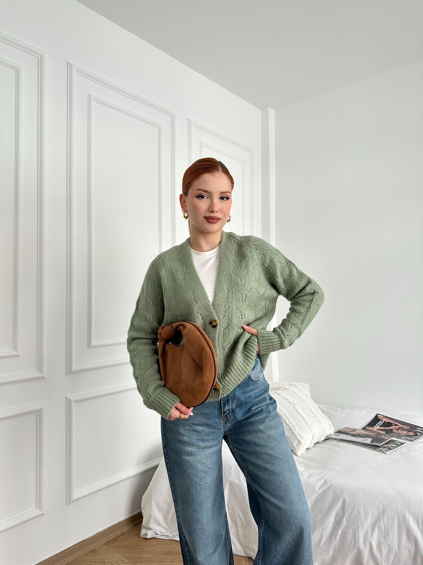 Şardonlu Hırka Mint