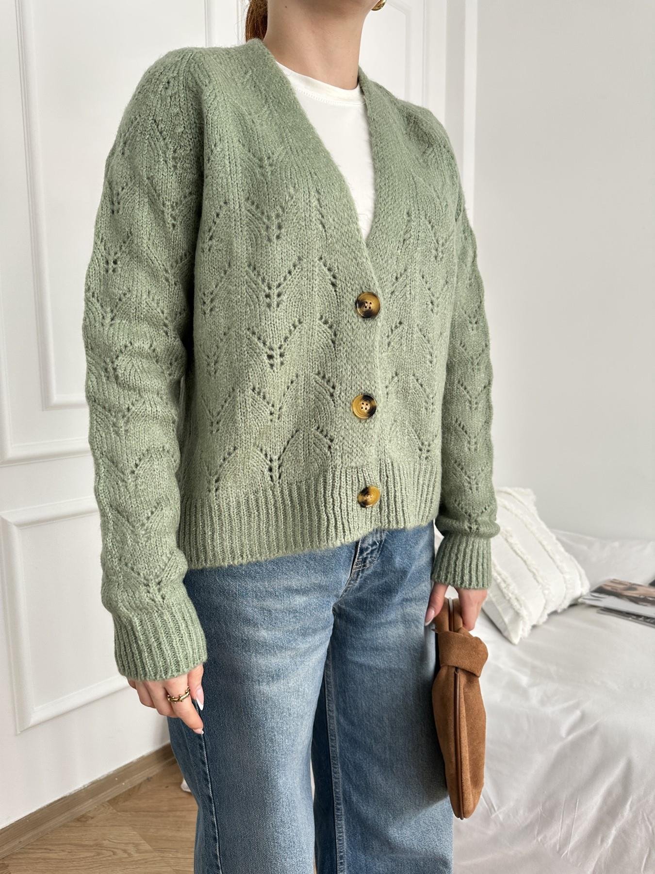 Şardonlu Hırka Mint