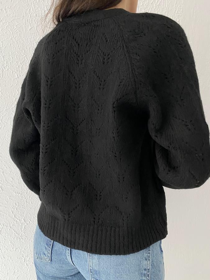 Şardonlu Hırka SİYAH