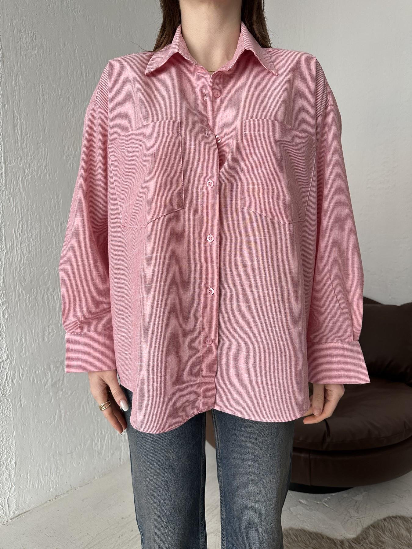 Sırtı Baskılı Gömlek PEMBE