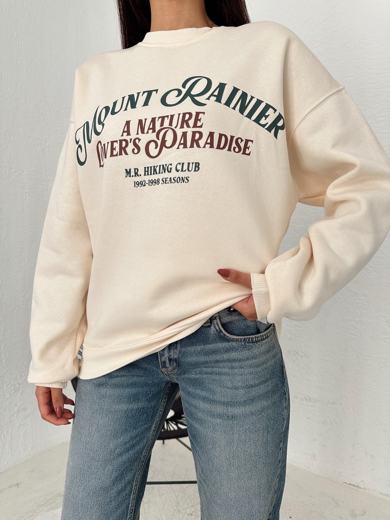 Sırtı Baskılı Sweatshirt TAŞ