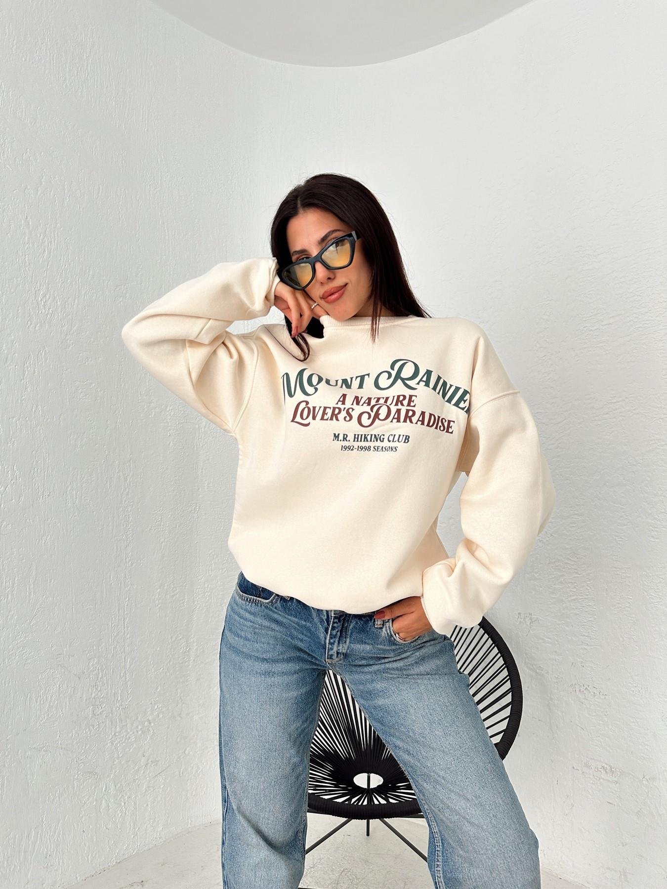 Sırtı Baskılı Sweatshirt TAŞ