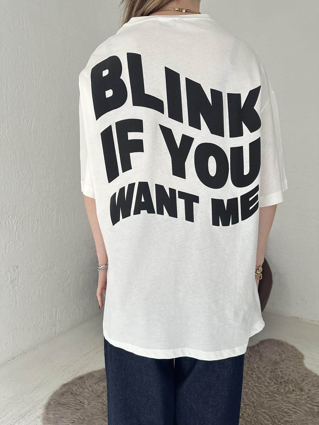 Sırtı Baskılı Tişört Ekru