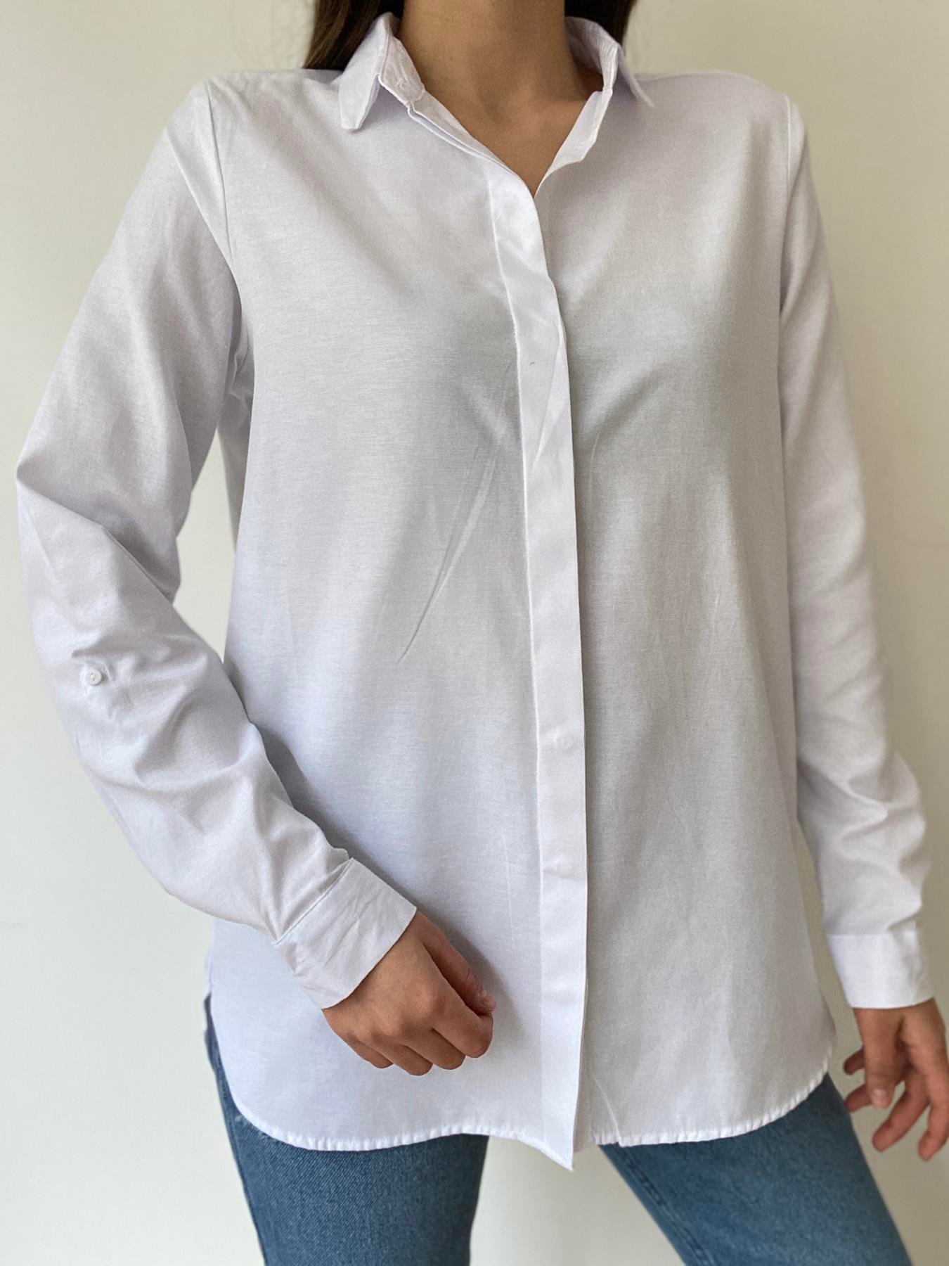 Sırtı Kruvaze Detay Gömlek BEYAZ