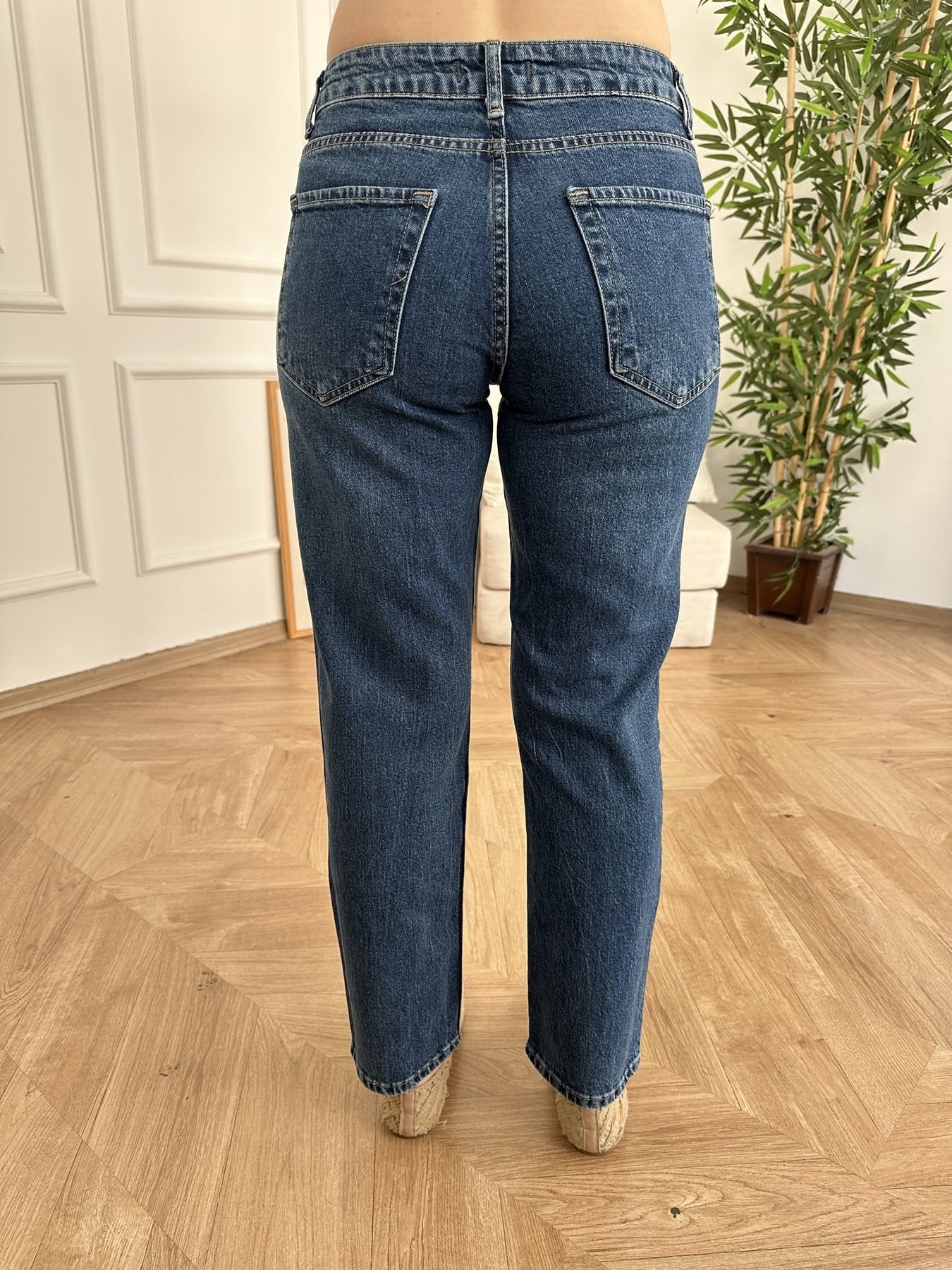 Slim Fit Jean Pantolon Mavi