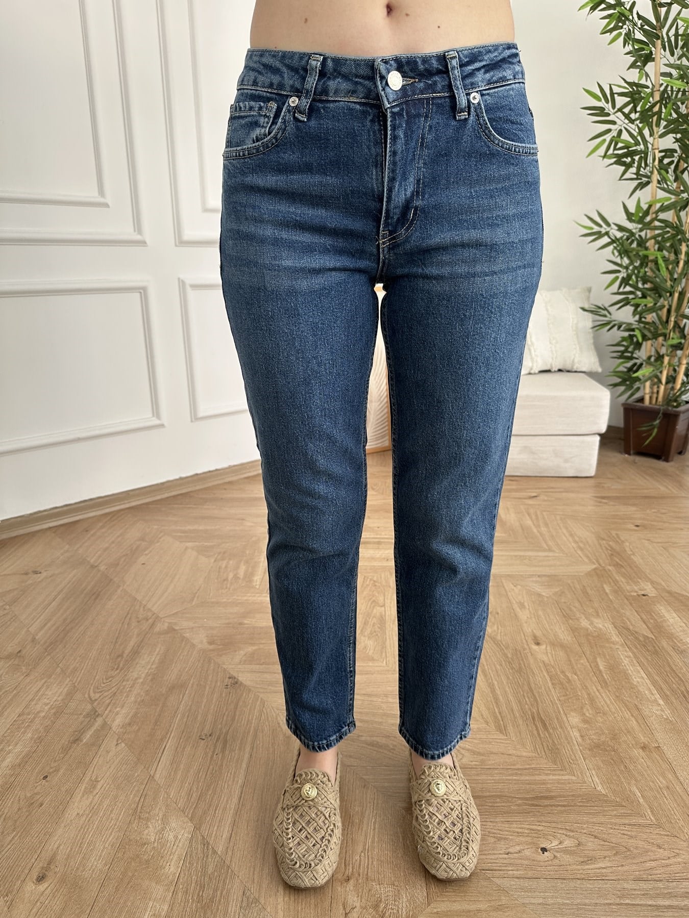 Slim Fit Jean Pantolon Mavi
