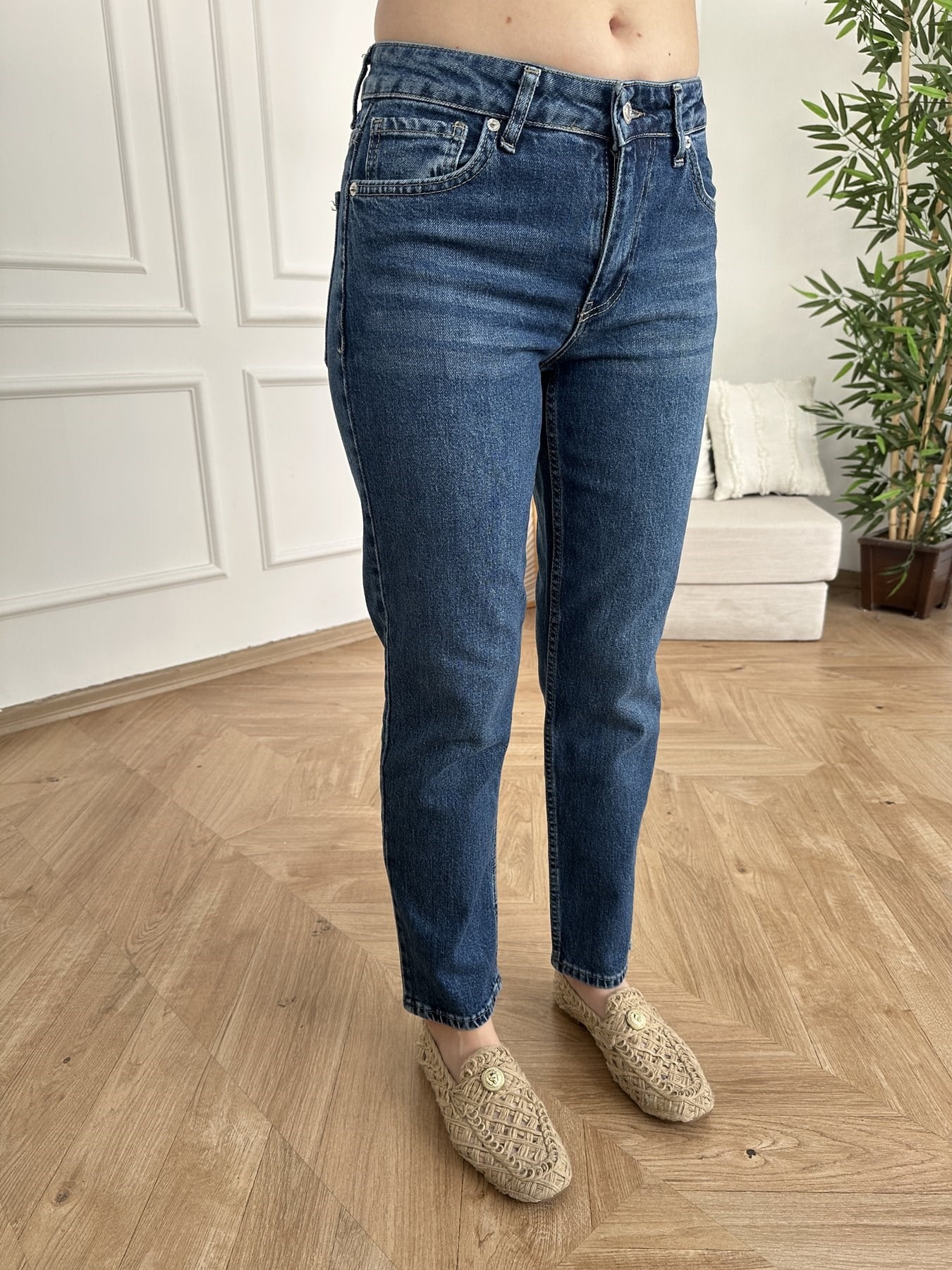 Slim Fit Jean Pantolon Mavi