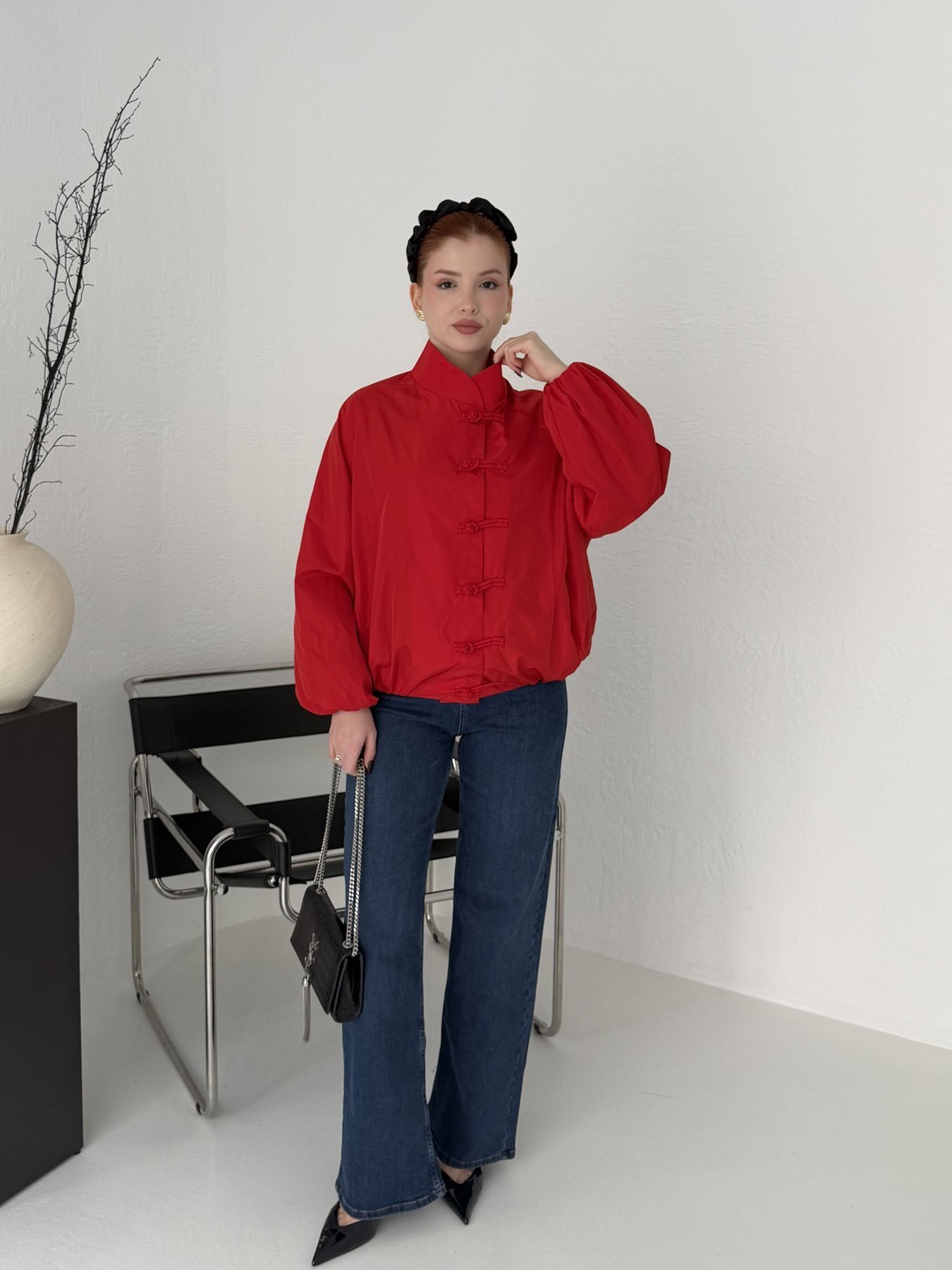 Straight Jean Pantolon Koyu mavi