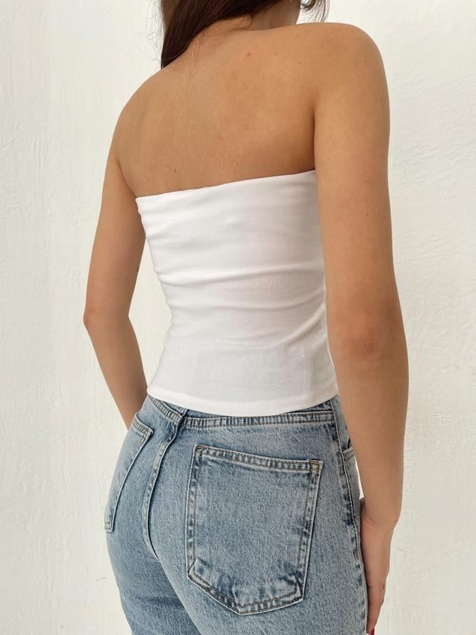 Straplez Büstiyer BEYAZ