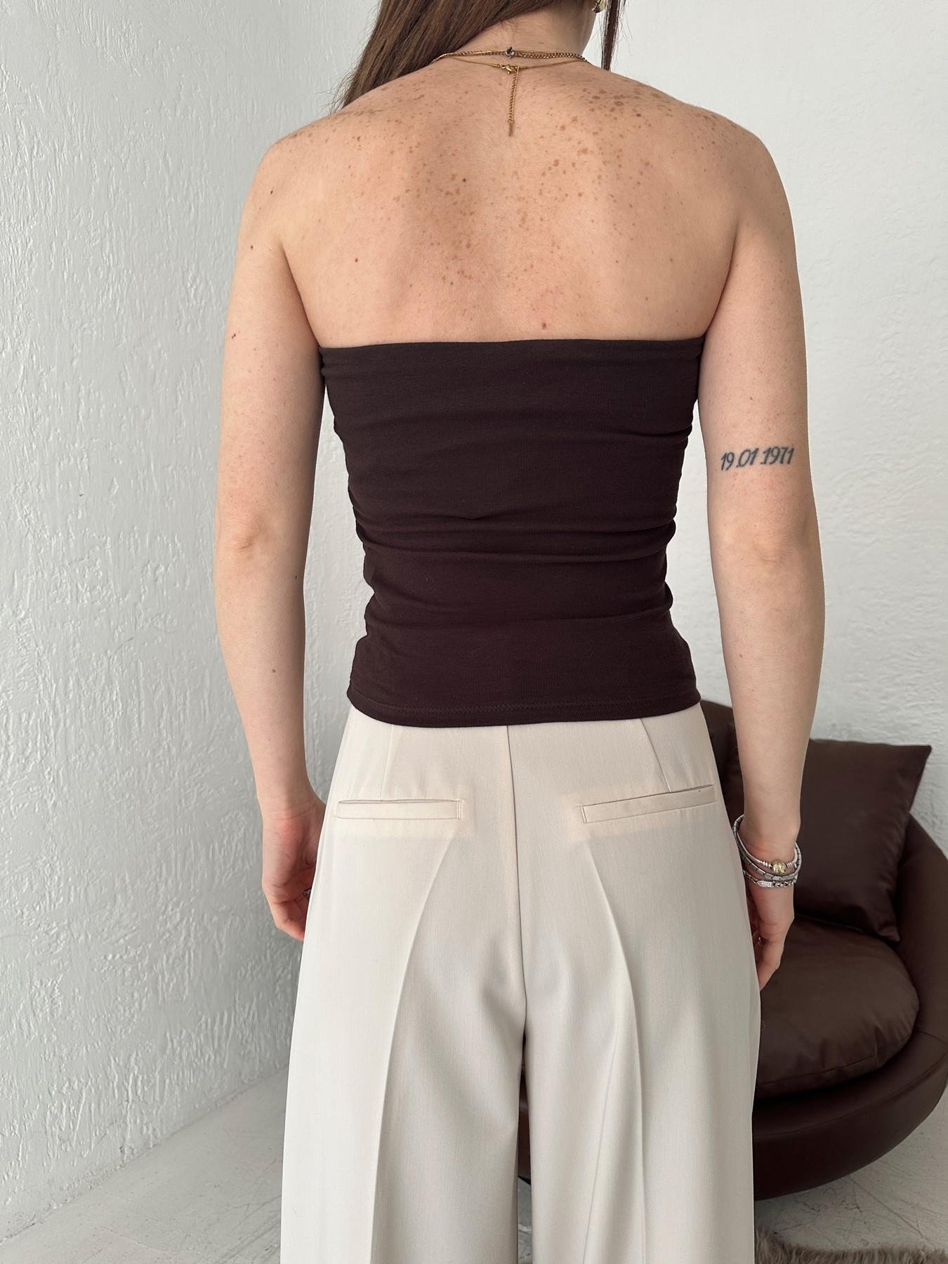 Straplez Büstiyer KOYU KAHVE