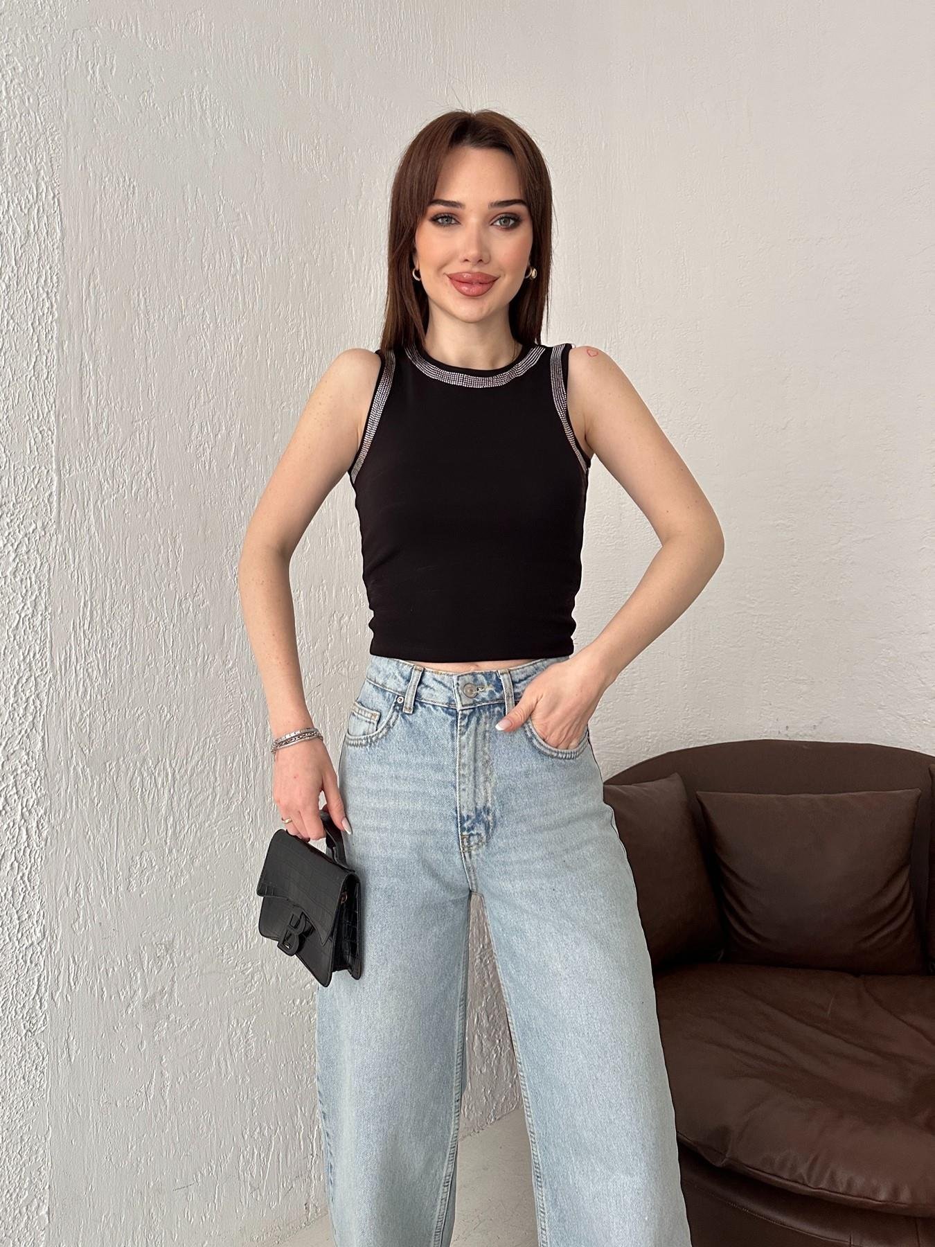 Taş Detay Atlet SİYAH