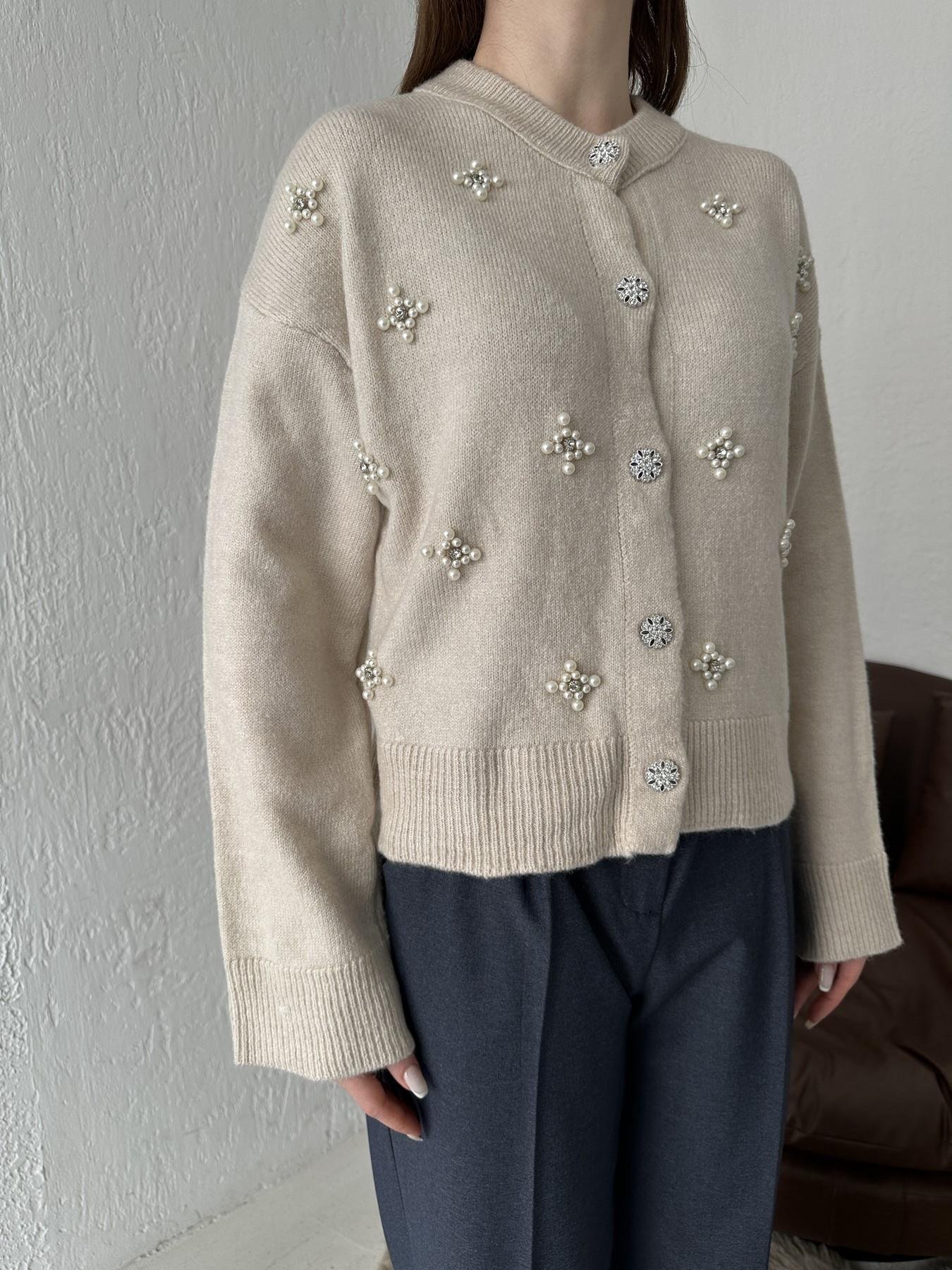 Taş İşlemeli Hırka TAŞ