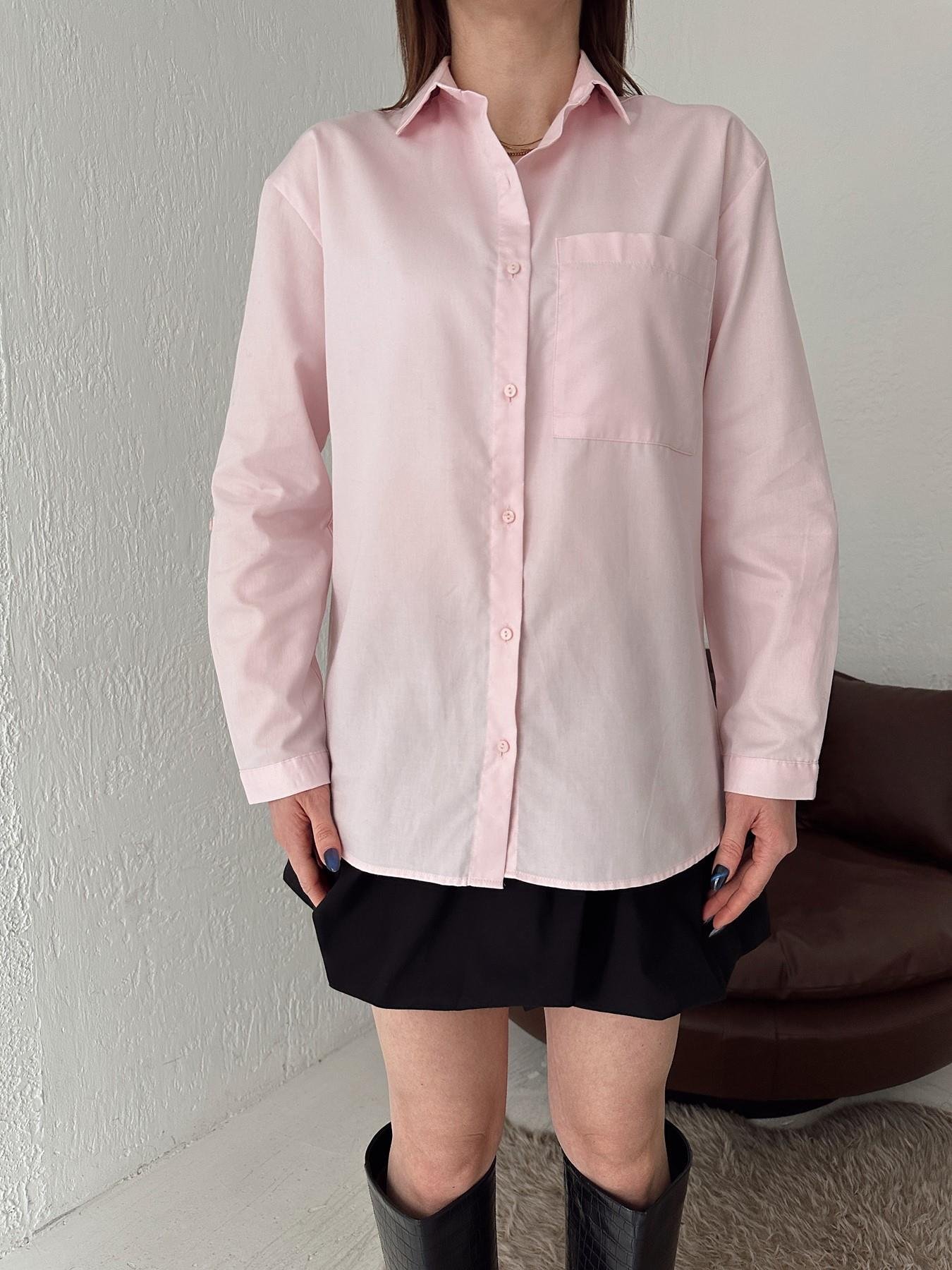 Tek Cep Eteği Oval Gömlek PEMBE