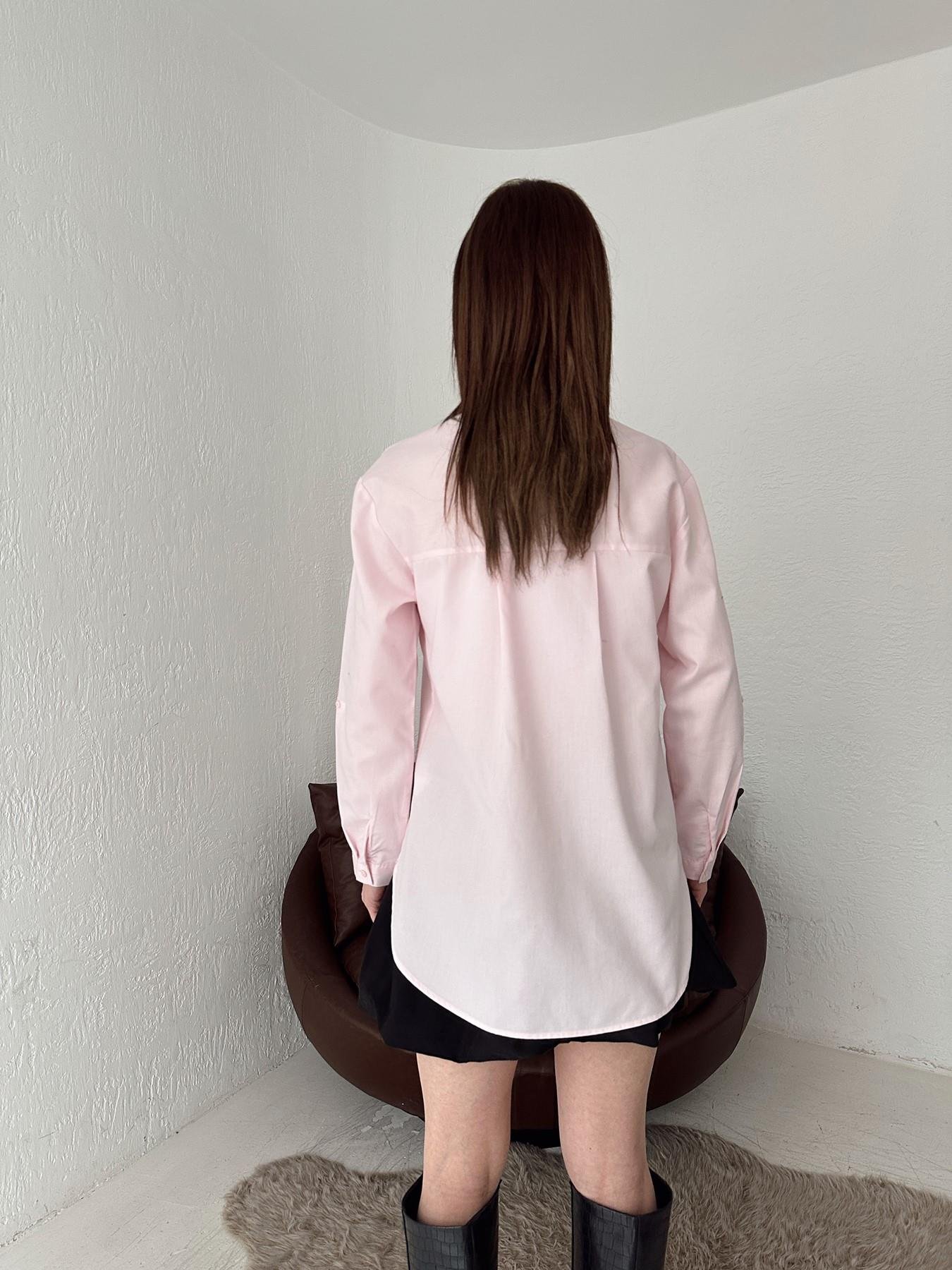 Tek Cep Eteği Oval Gömlek PEMBE