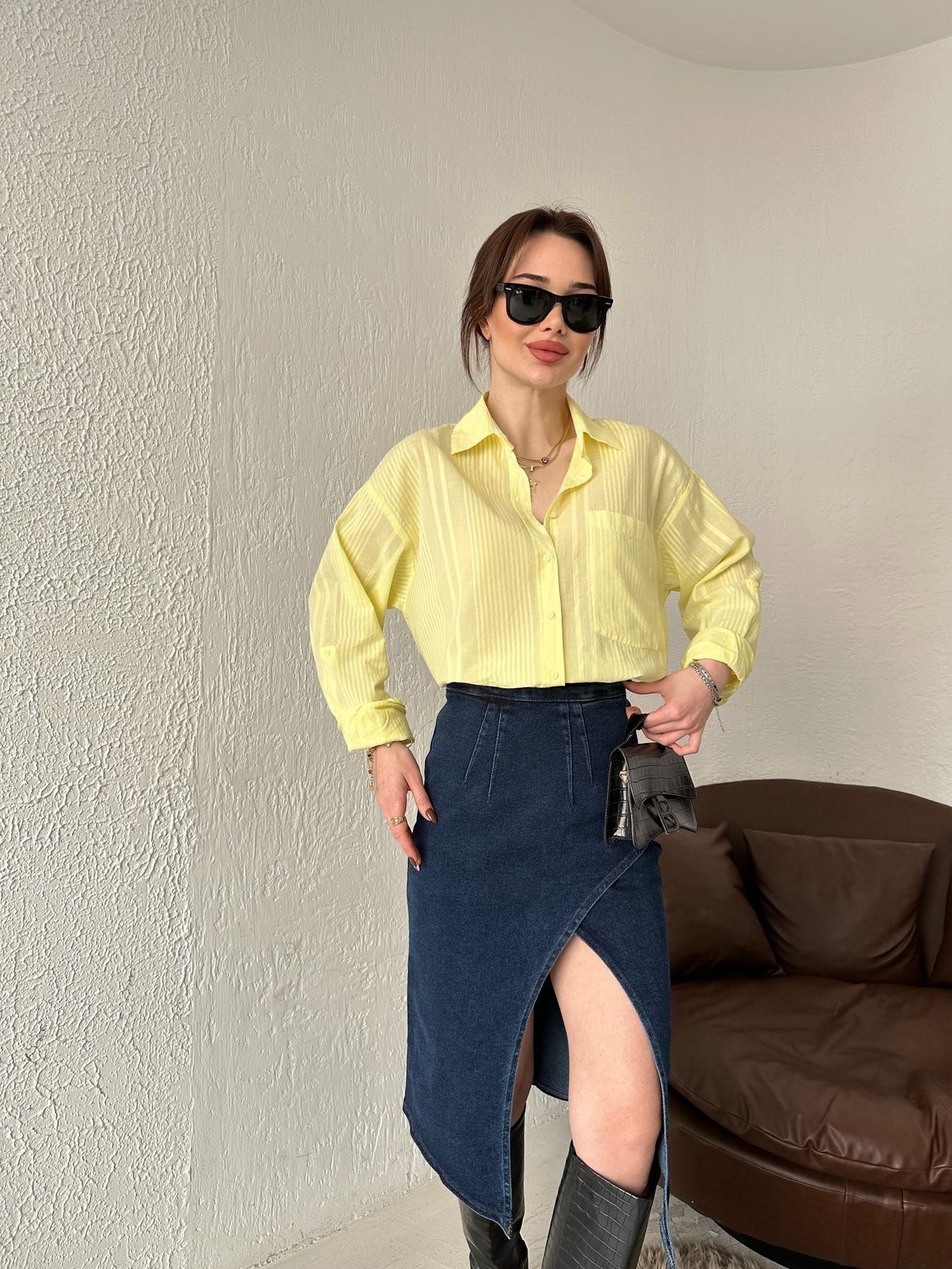 Tek Cep Şeritli Gömlek LİMON