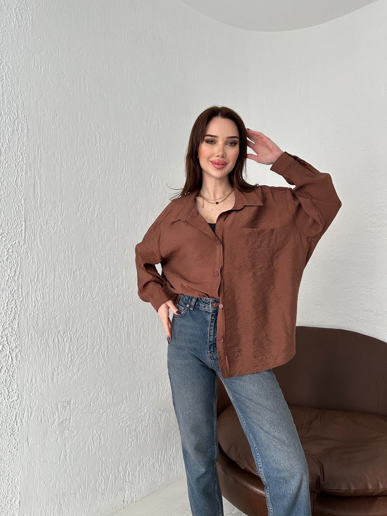 Tek Cepli Oversize Gömlek KAHVE