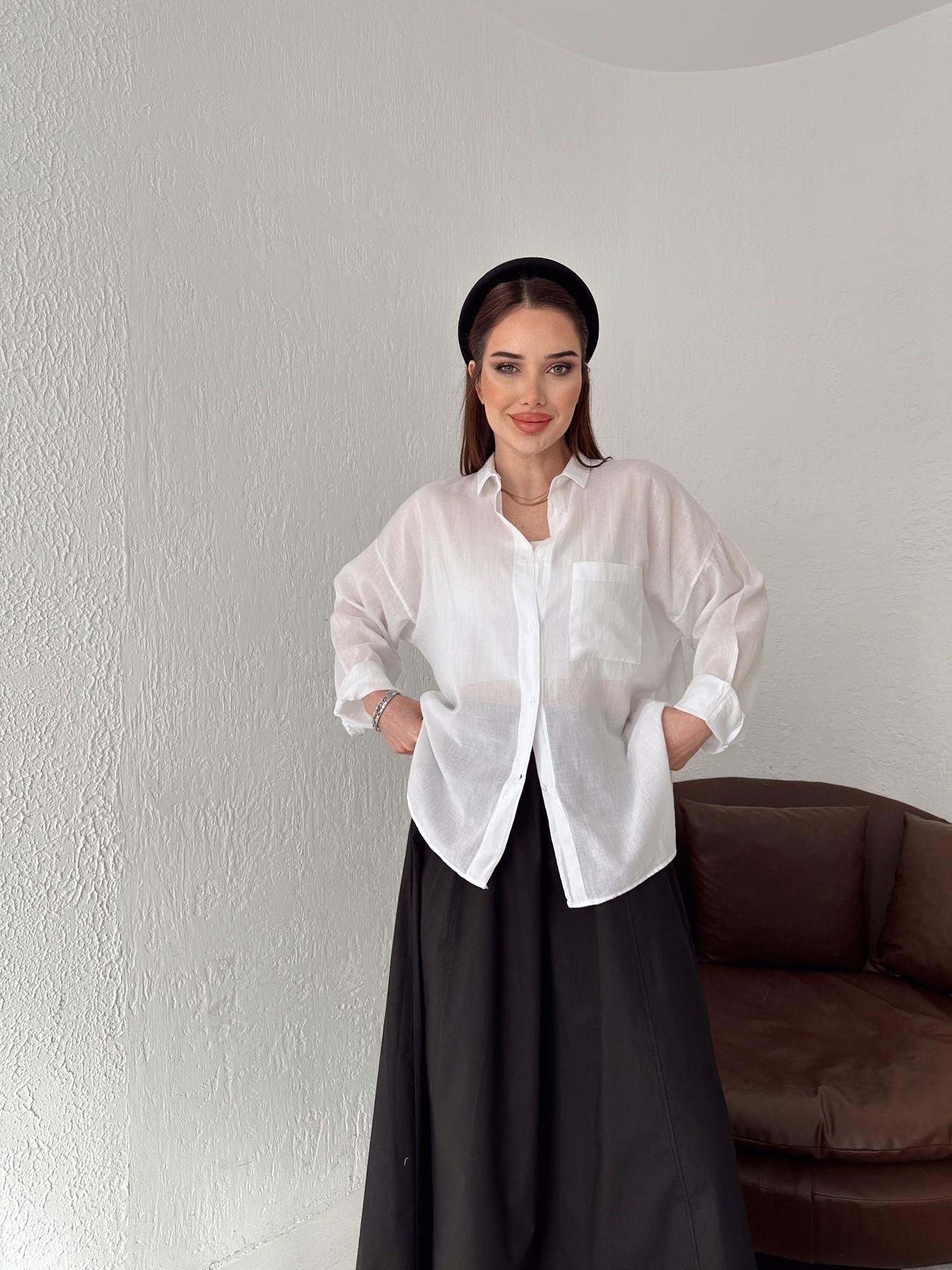 Tek Cepli Oversize Vual Gömlek BEYAZ