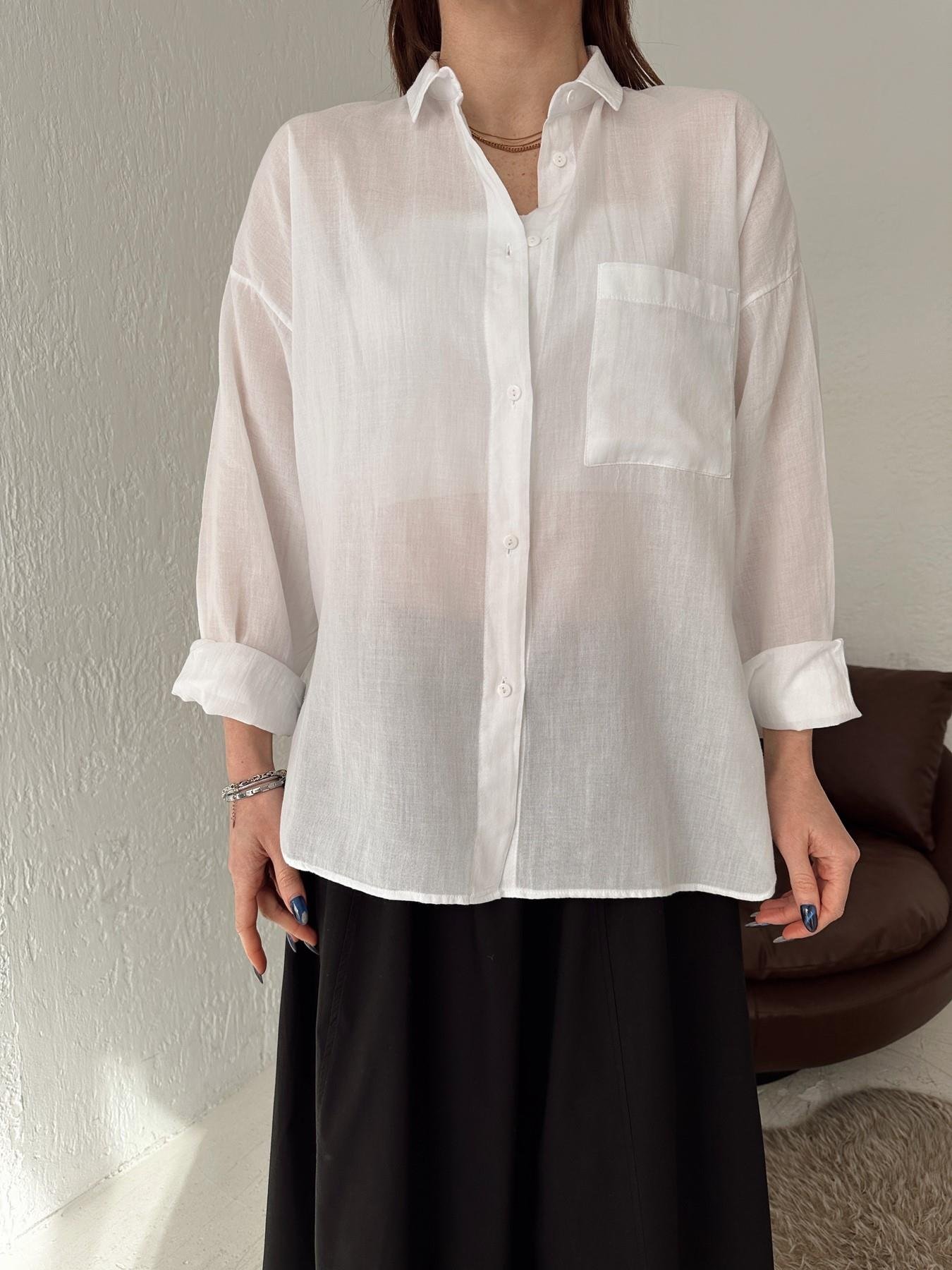 Tek Cepli Oversize Vual Gömlek BEYAZ