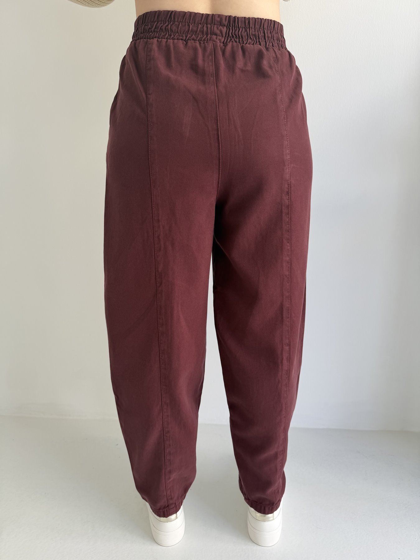 Tencel Balon Pantolon Bordo