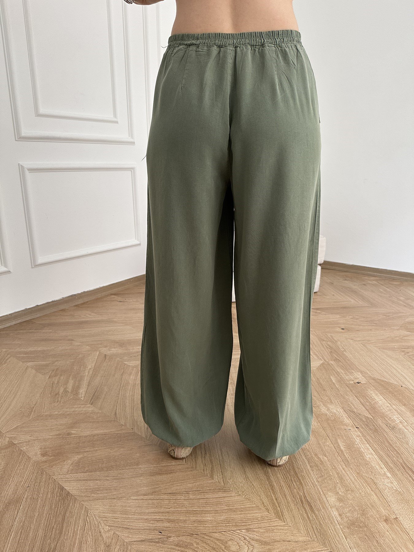 Tencel Şalvar Pantolon Açık haki