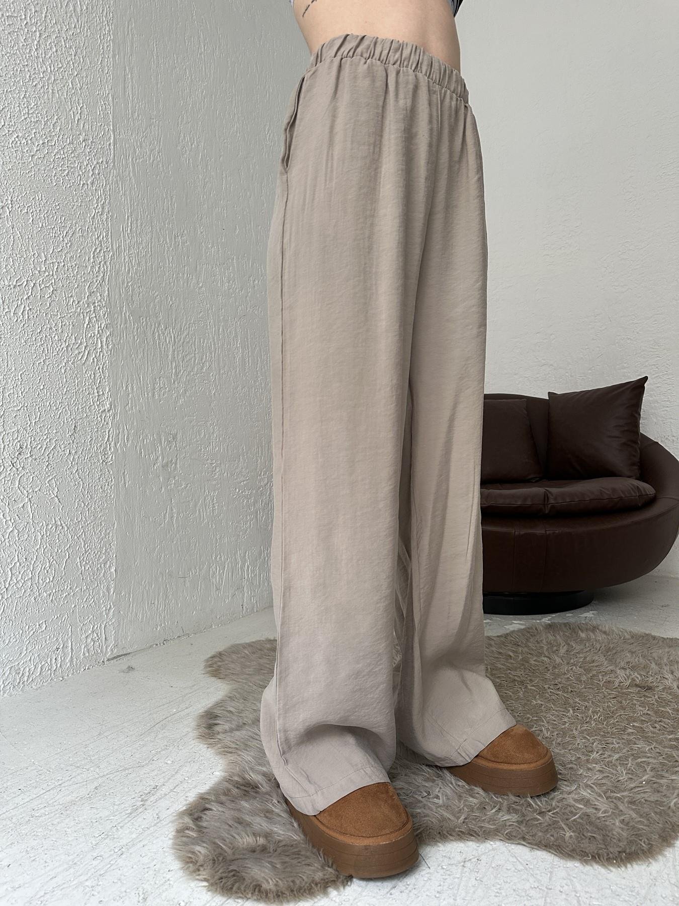 Tensel Kumaş Pantolon VİZON