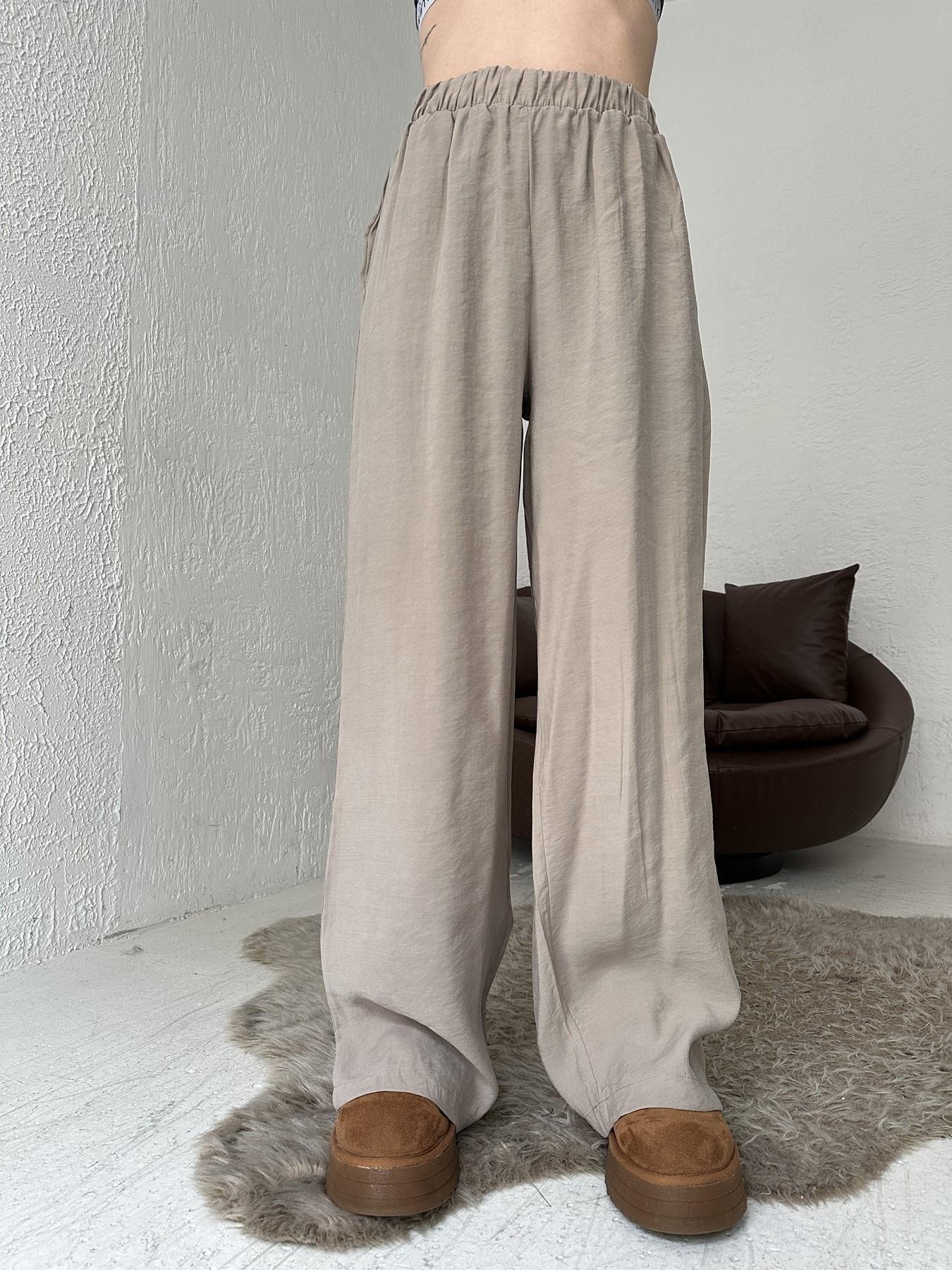 Tensel Kumaş Pantolon VİZON