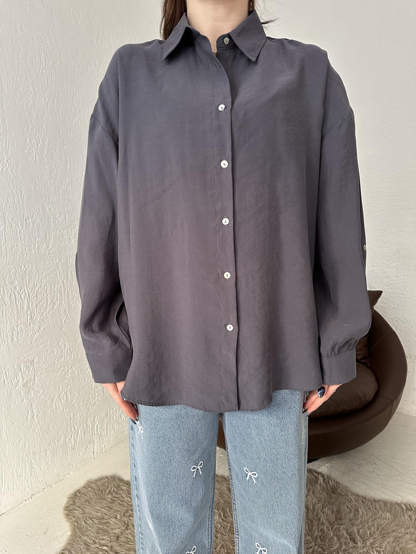 Tensel Oversize Gömlek LACİVERT