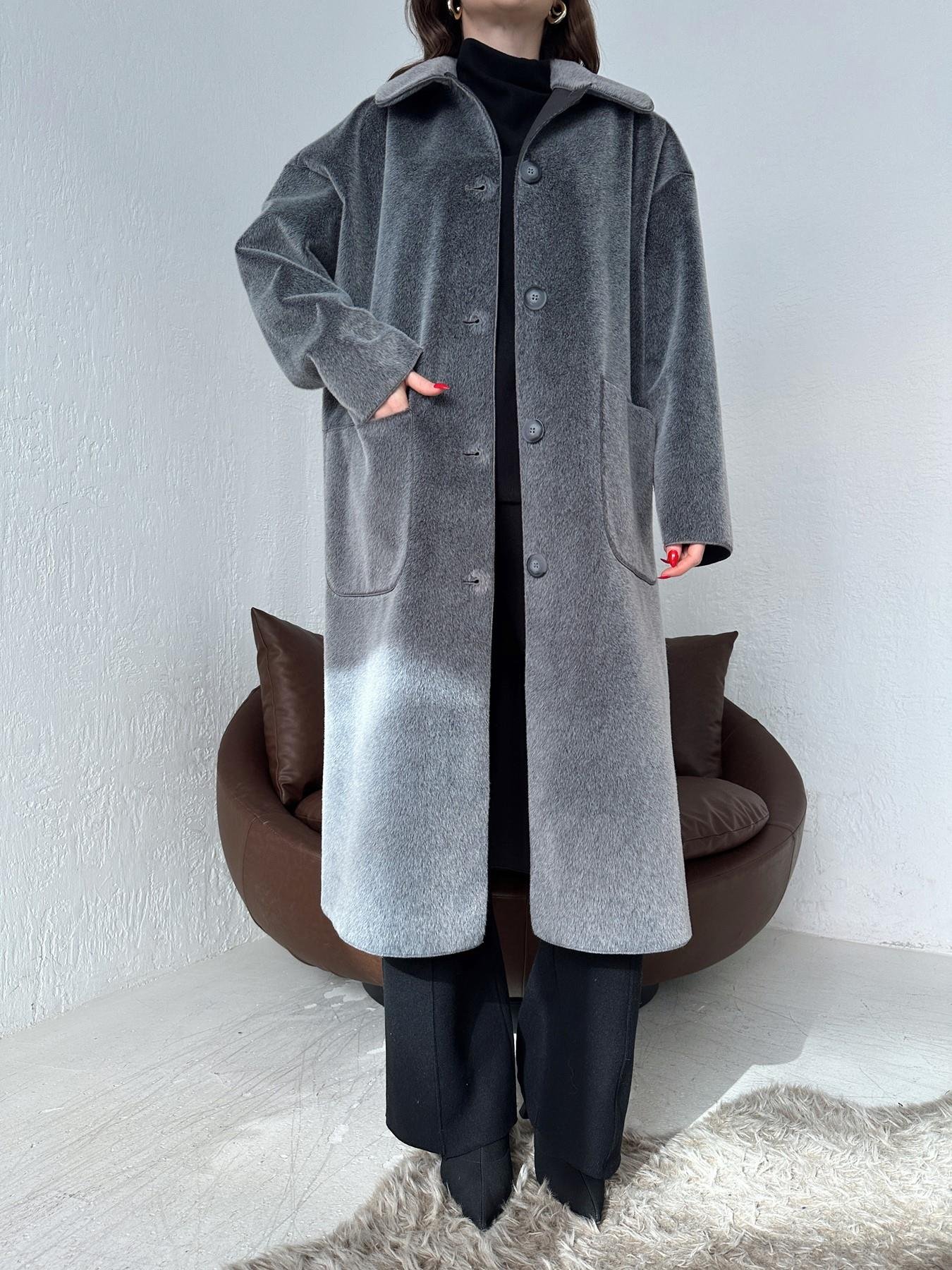 Torba Cepli Uzun Ceket ANTRASİT