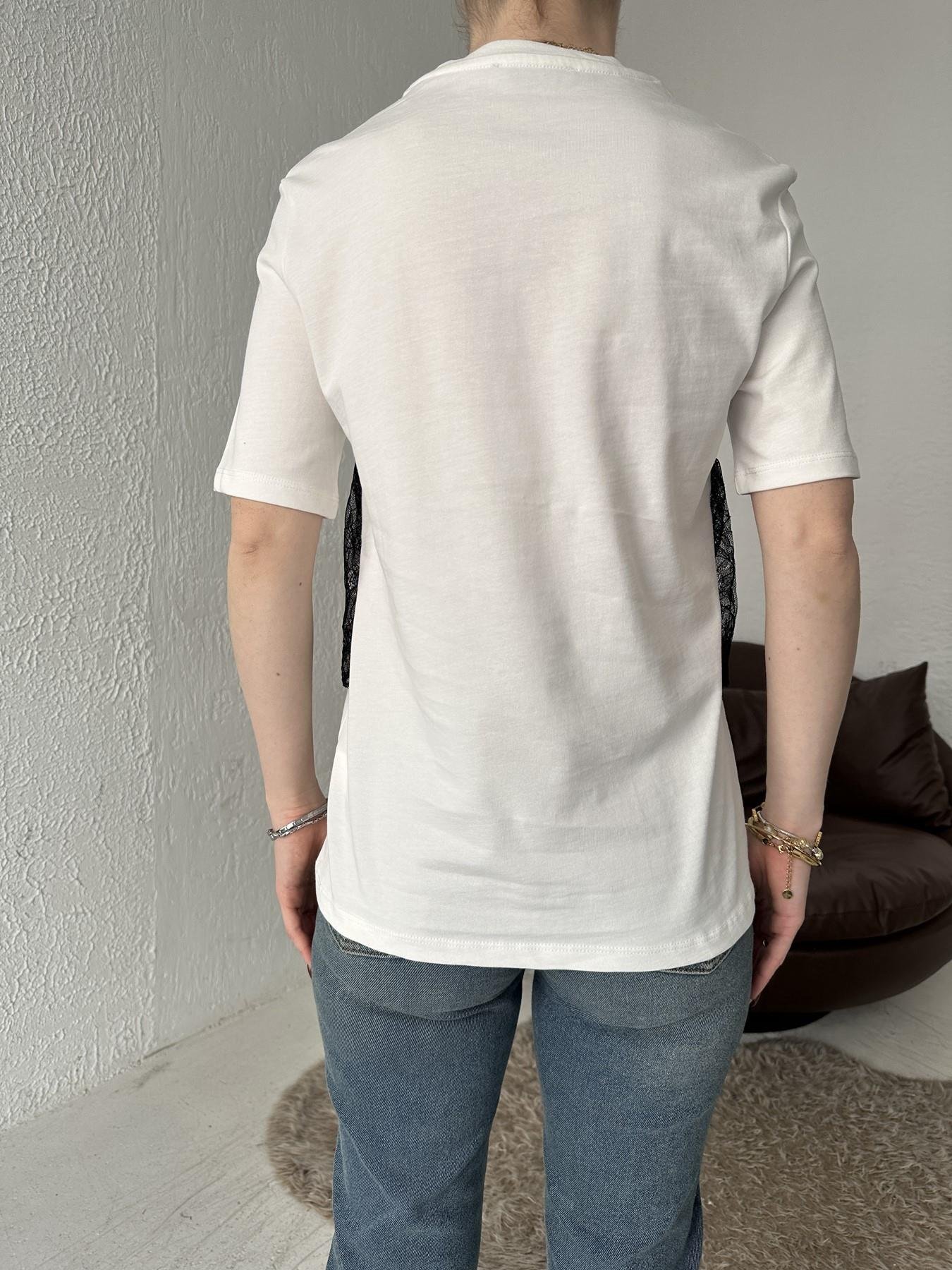 Tül Askılı Tişört BEYAZ