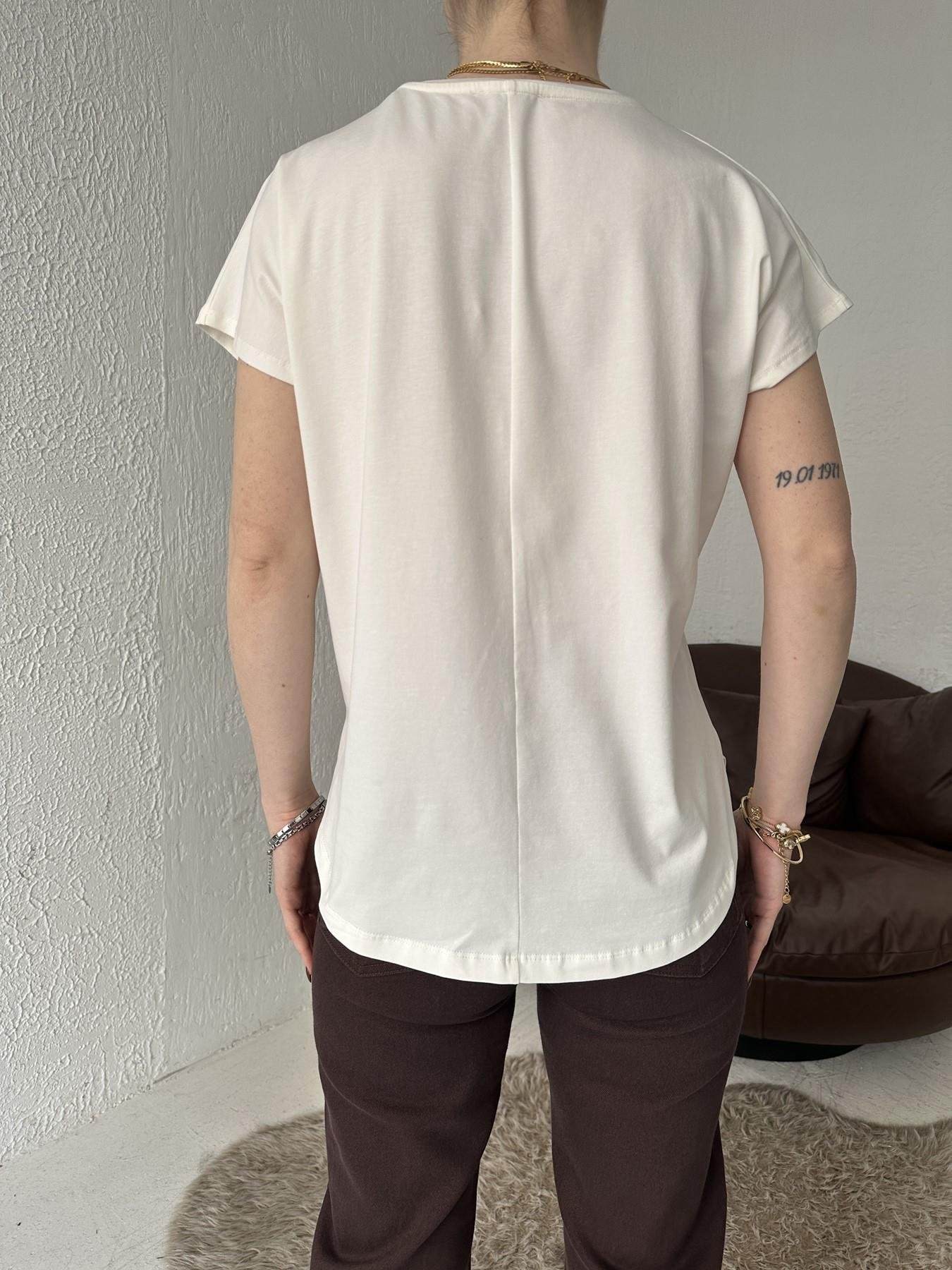 Tül Çiçekli Tişört EKRU