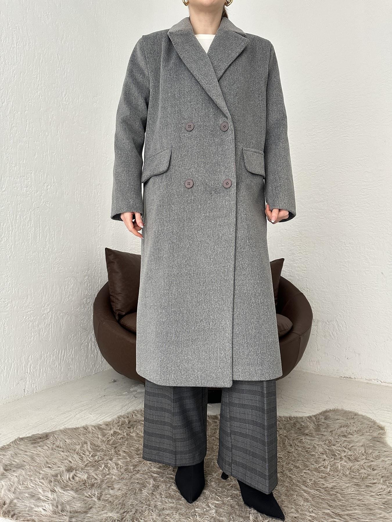 Uzun Kaşe Kaban GRİ