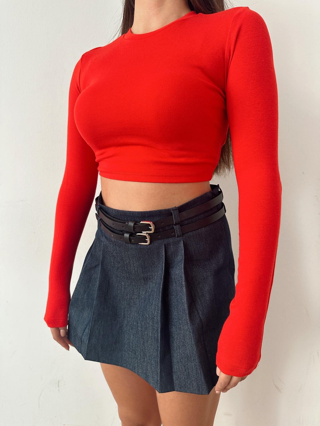 Uzun Kollu Crop KIRMIZI