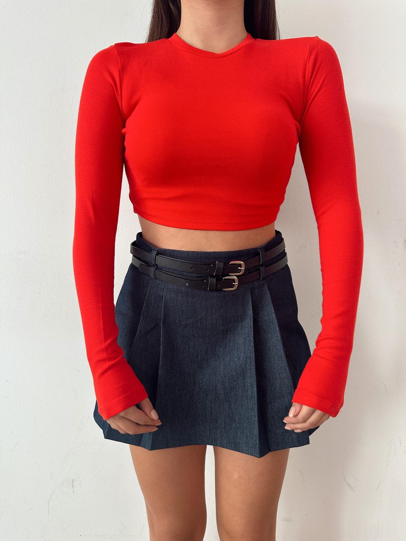 Uzun Kollu Crop KIRMIZI