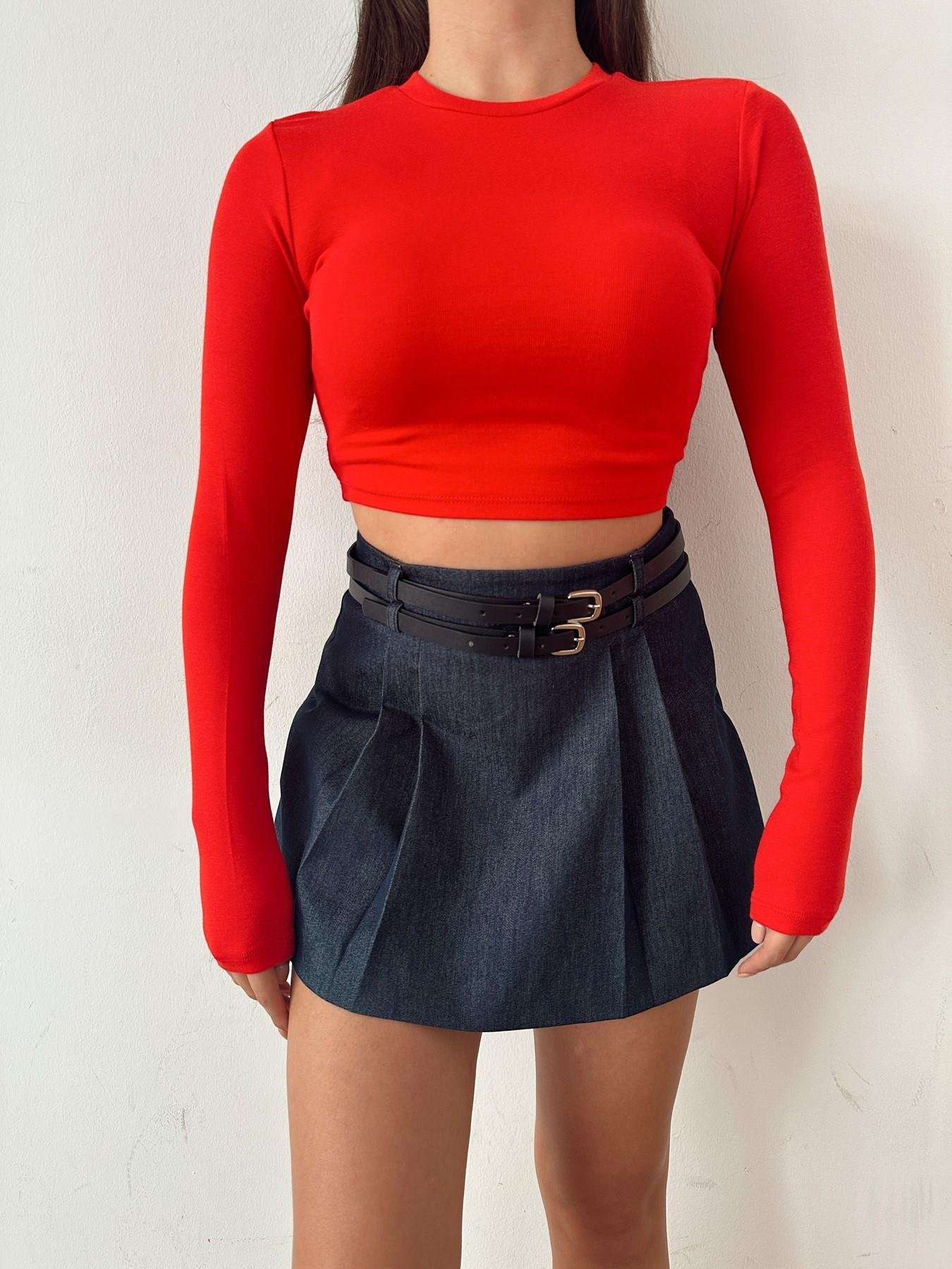 Uzun Kollu Crop KIRMIZI