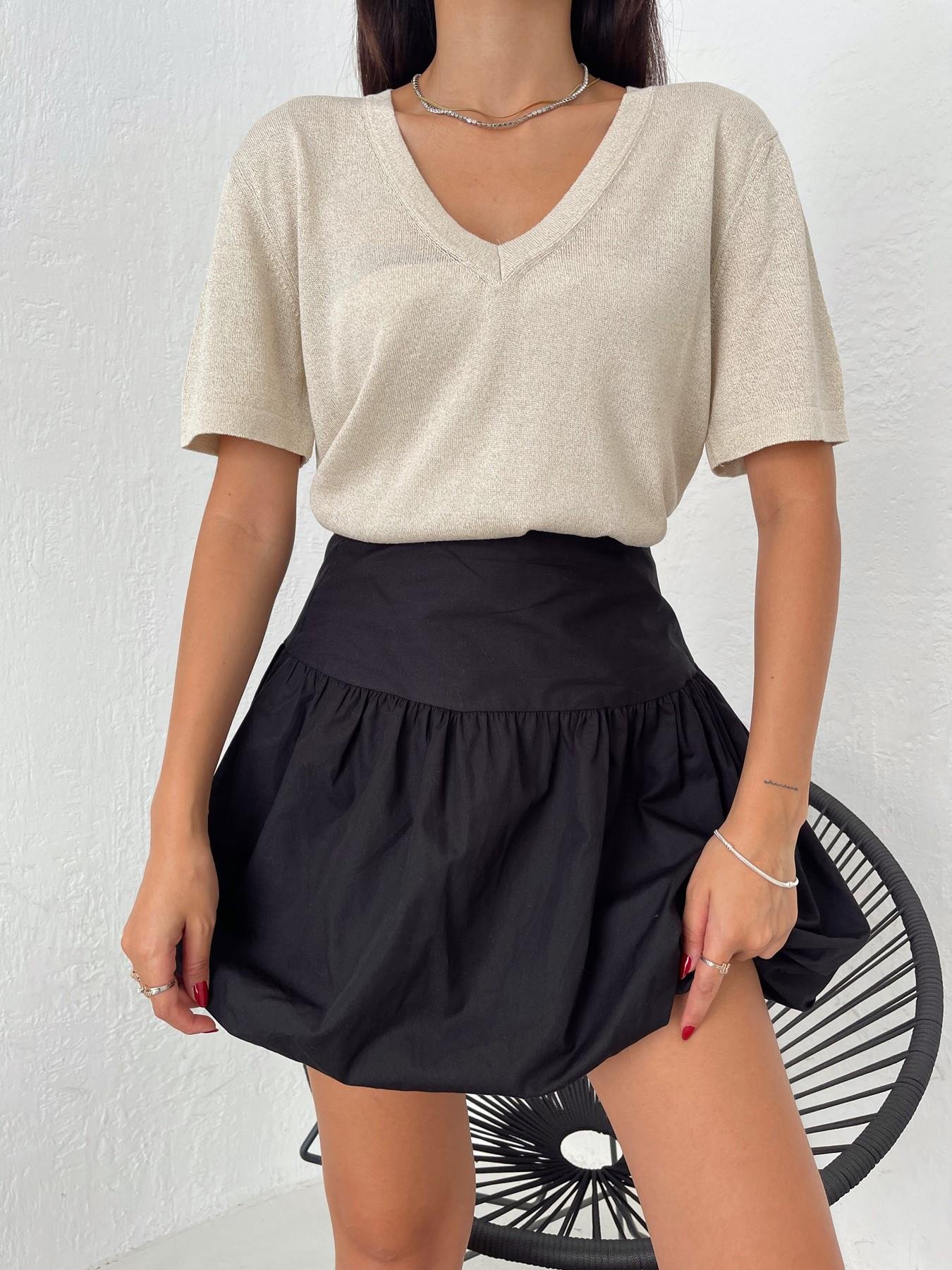 V Yaka Simli Triko Taş