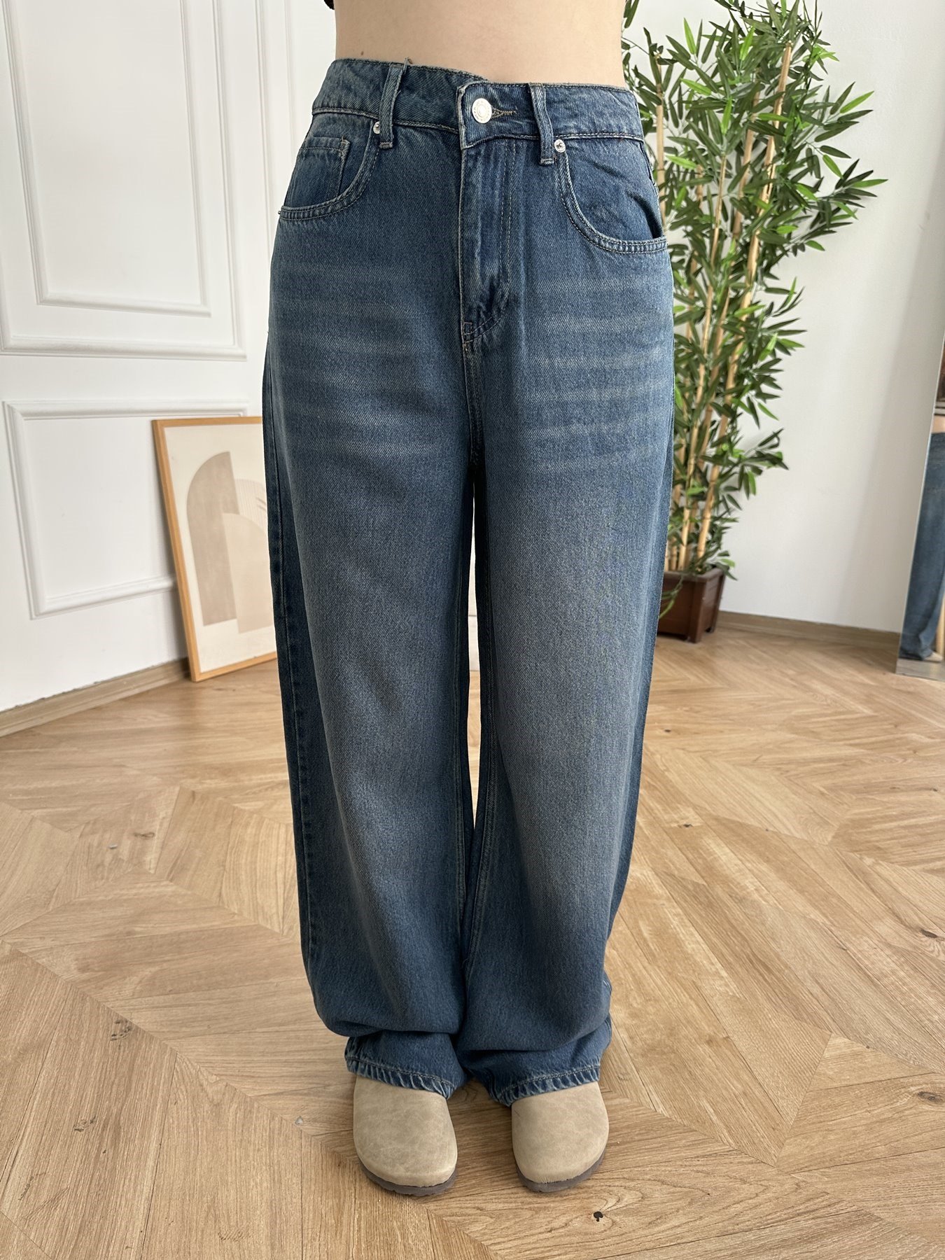 Wideleg Tencel Jean Pantolon Tint