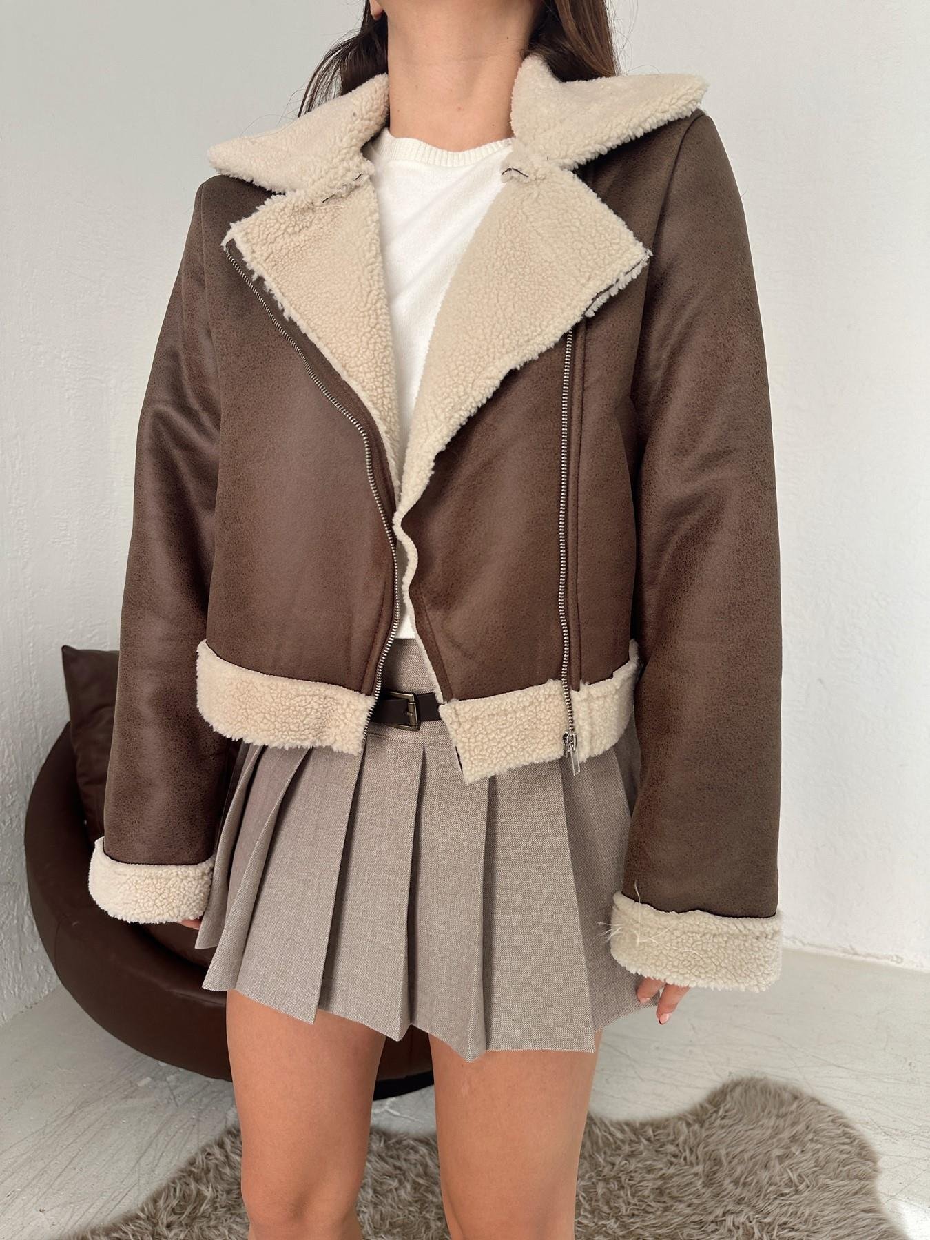 Yakası Ve Kolları Kürklü Mont KAHVE