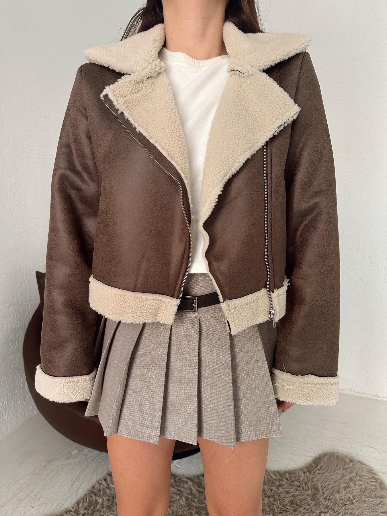 Yakası Ve Kolları Kürklü Mont KAHVE