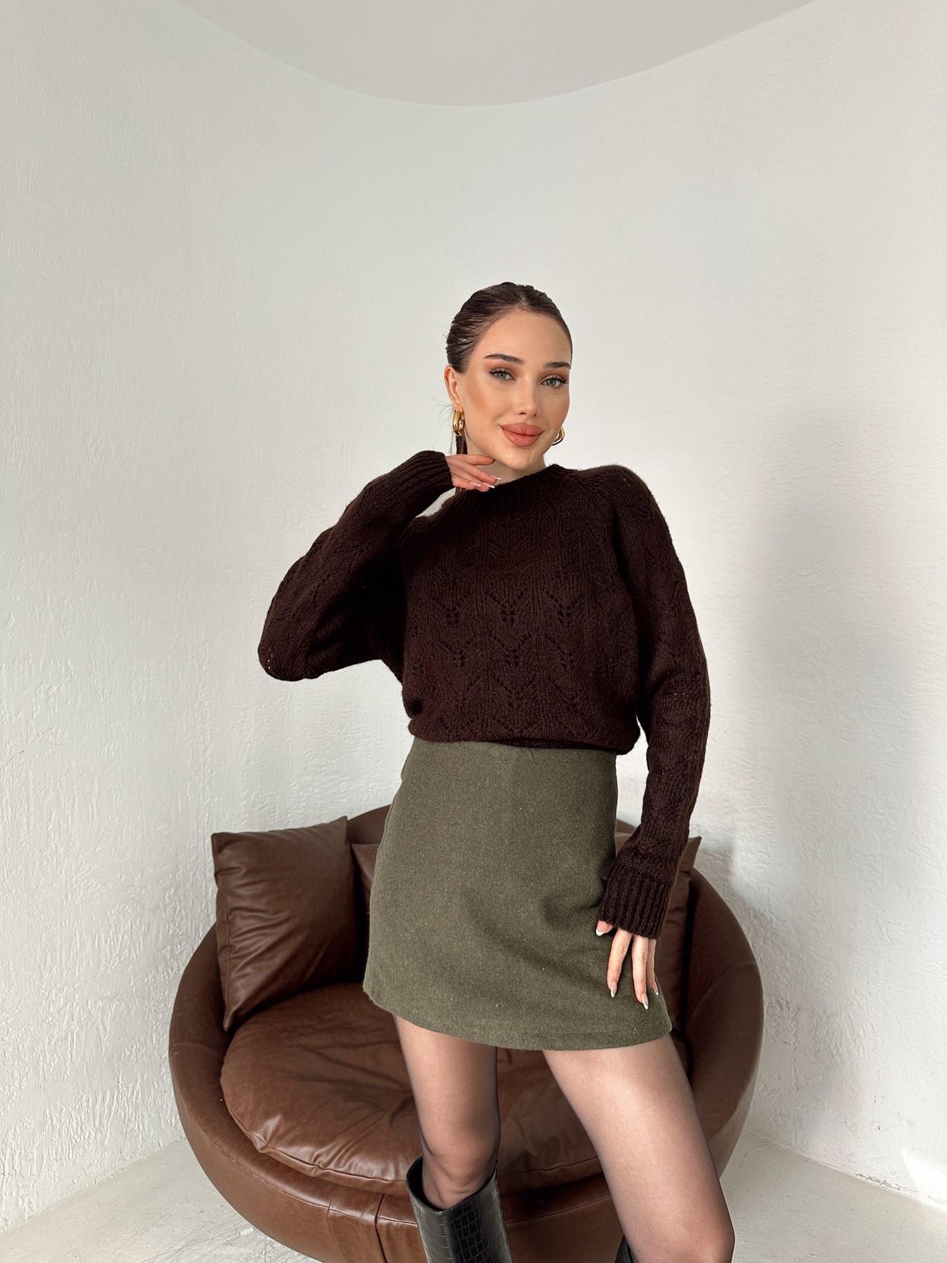 Yandan Fermuarlı Kaşe Şort Etek HAKİ