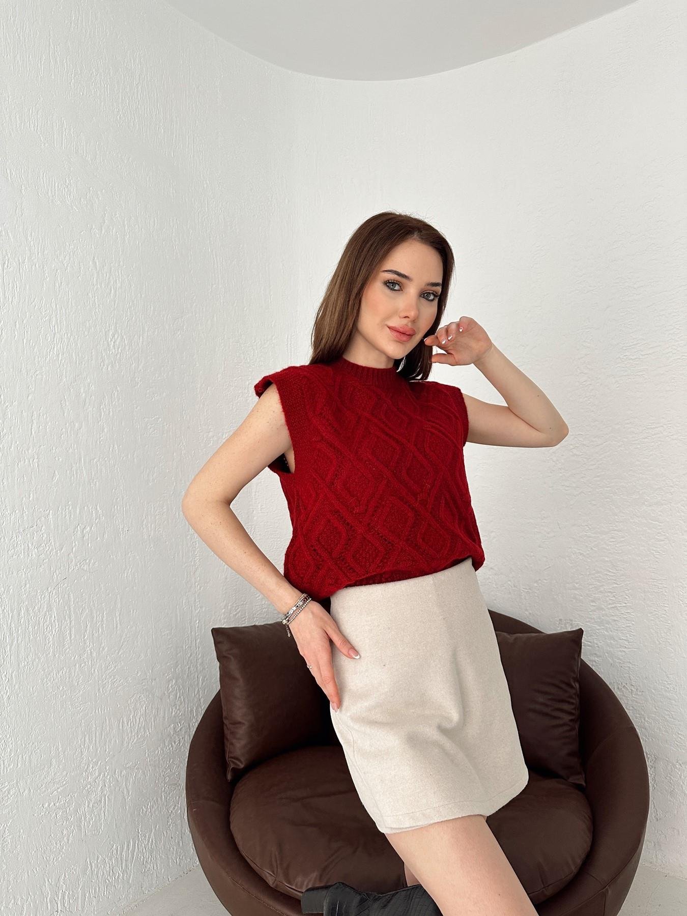 Yandan Fermuarlı Kaşe Şort Etek TAŞ