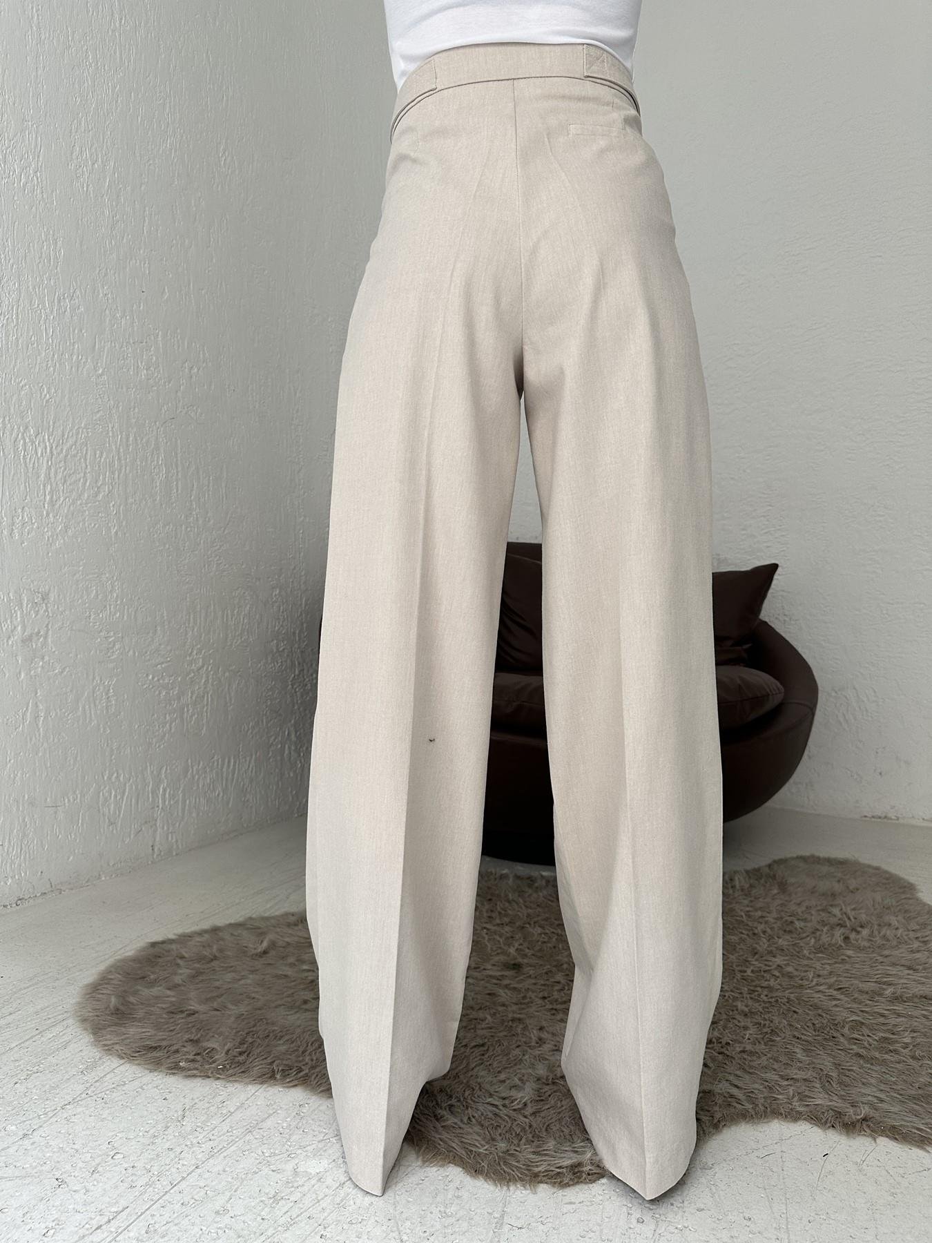 Yanları Apoletli Geniş Paça Pantolon Taş