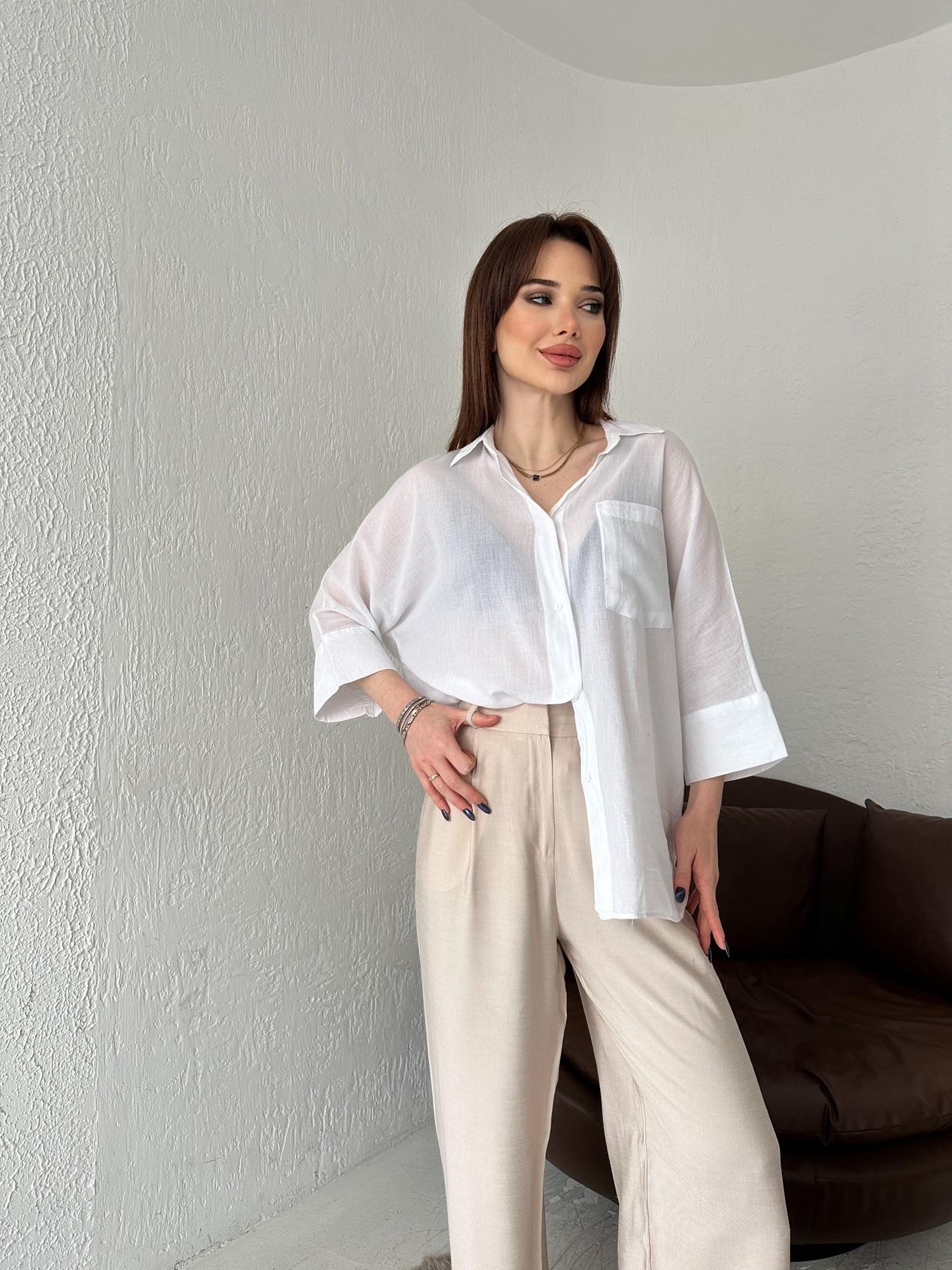 Yarasa Kol Vual Gömlek BEYAZ