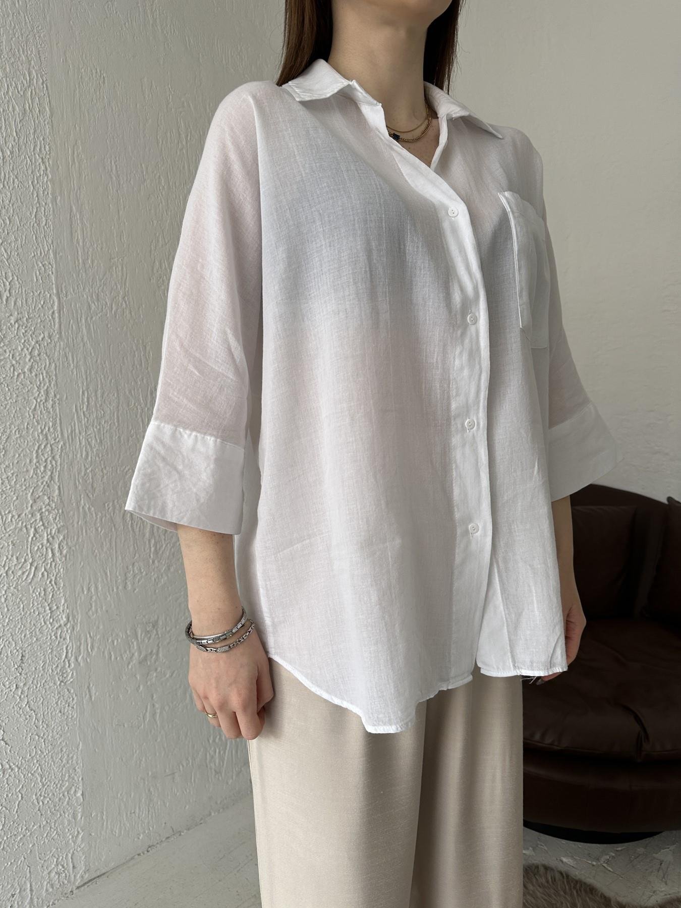 Yarasa Kol Vual Gömlek BEYAZ