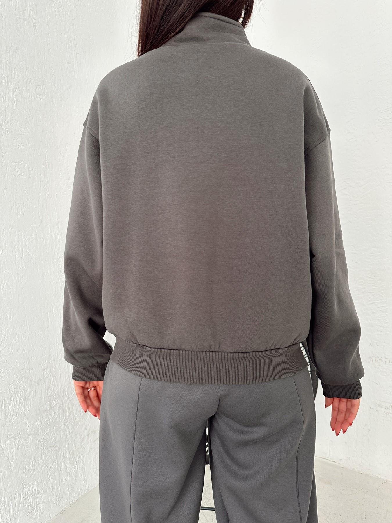 Yarım Fermuarlı Sweatshirt ANTRASİT