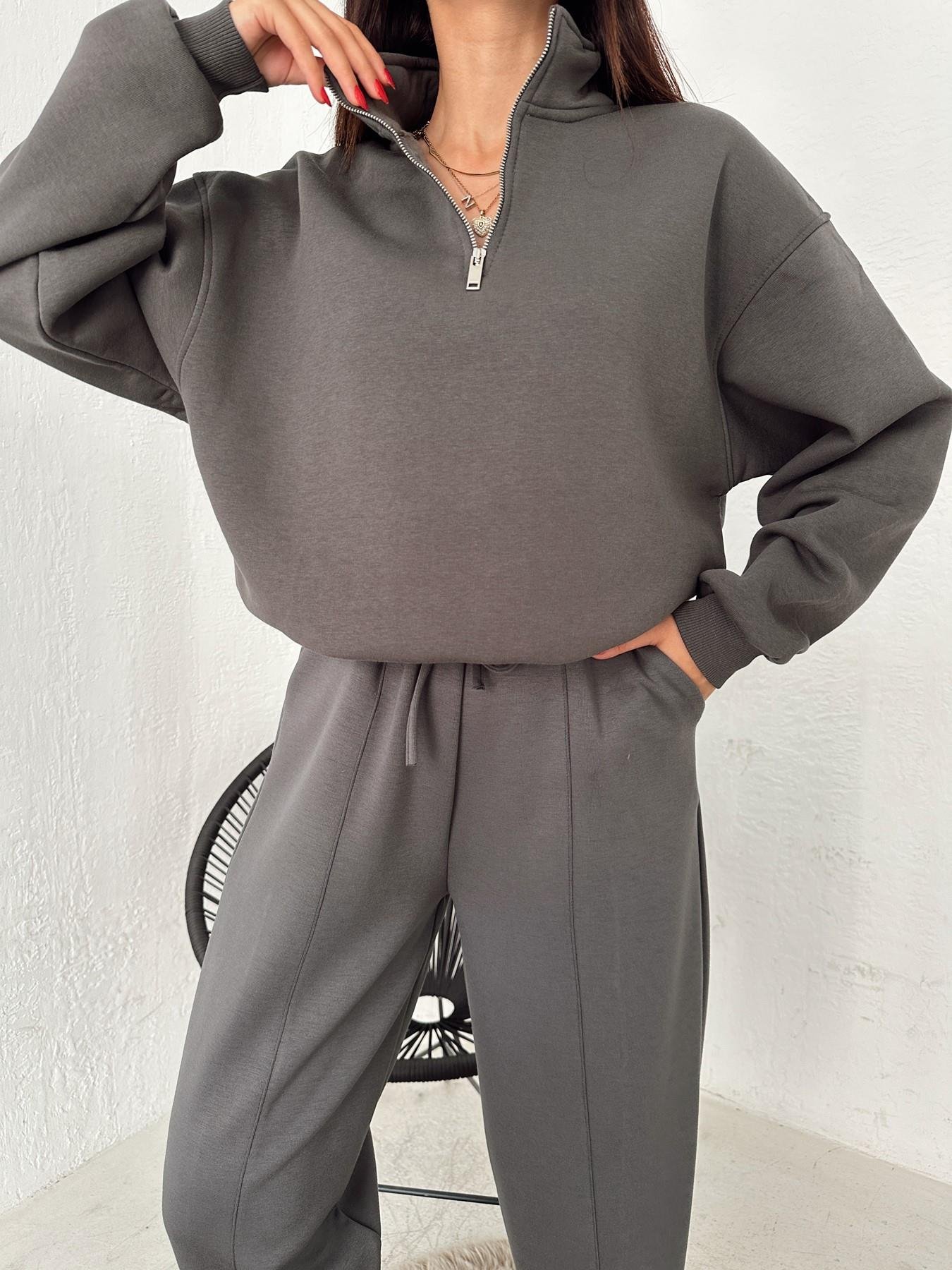 Yarım Fermuarlı Sweatshirt ANTRASİT